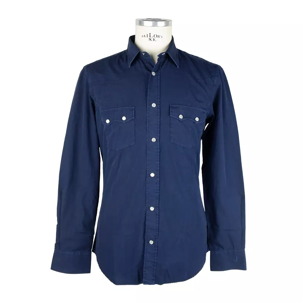 Jeckerson Men's Elegant Cotton Snap-Button Men's Shirt