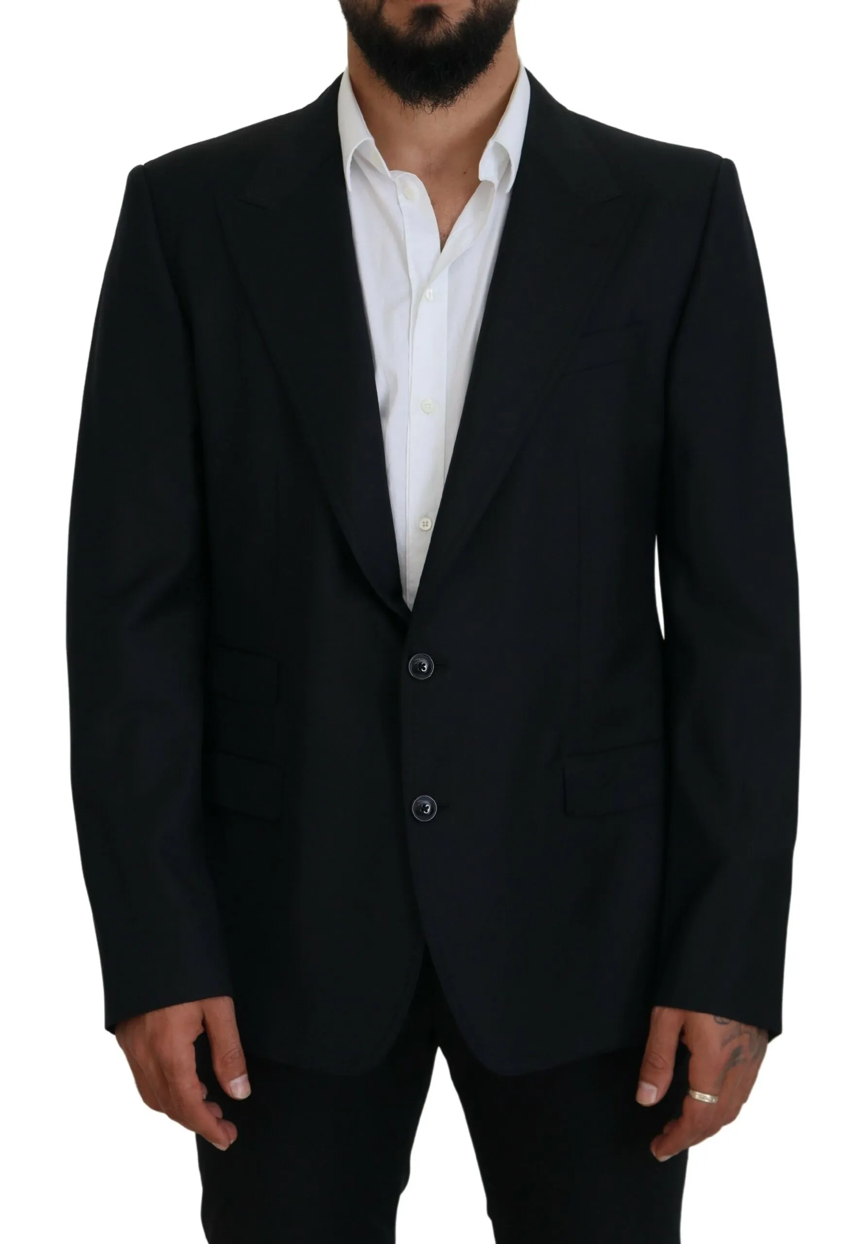 Dolce & Gabbana Men's Elegant Dark Blue Single Breasted Blazer