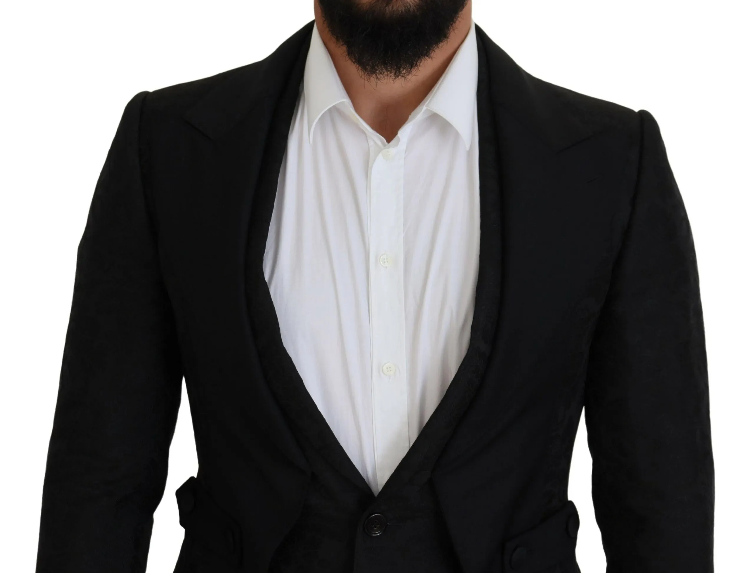 Dolce & Gabbana Men's Elegant Black Martini Suit for the Modern Man