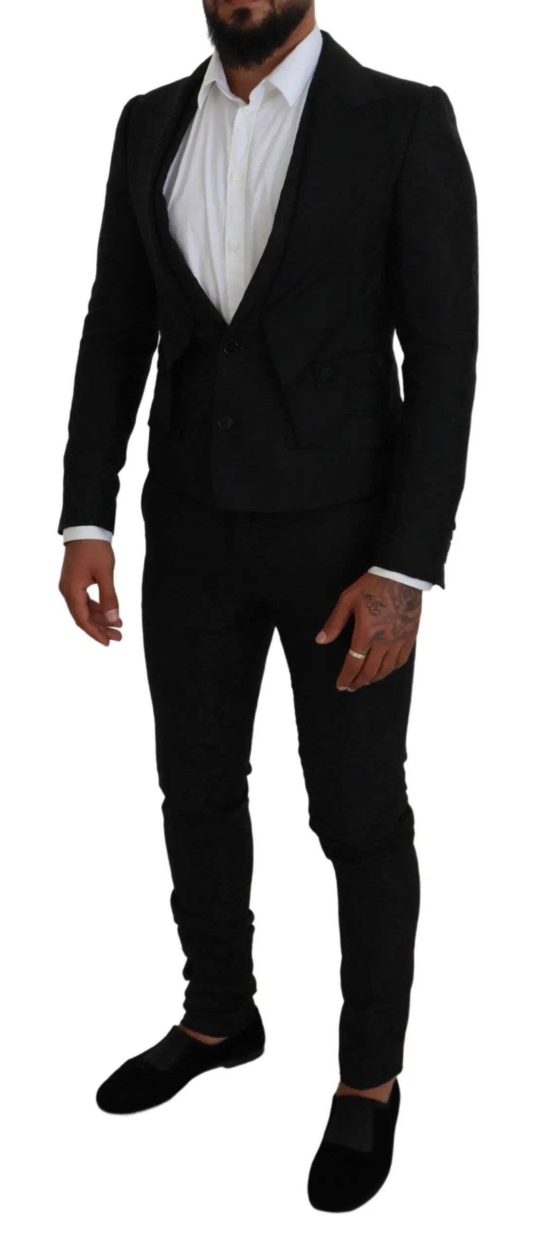 Dolce & Gabbana Men's Elegant Black Martini Suit for the Modern Man