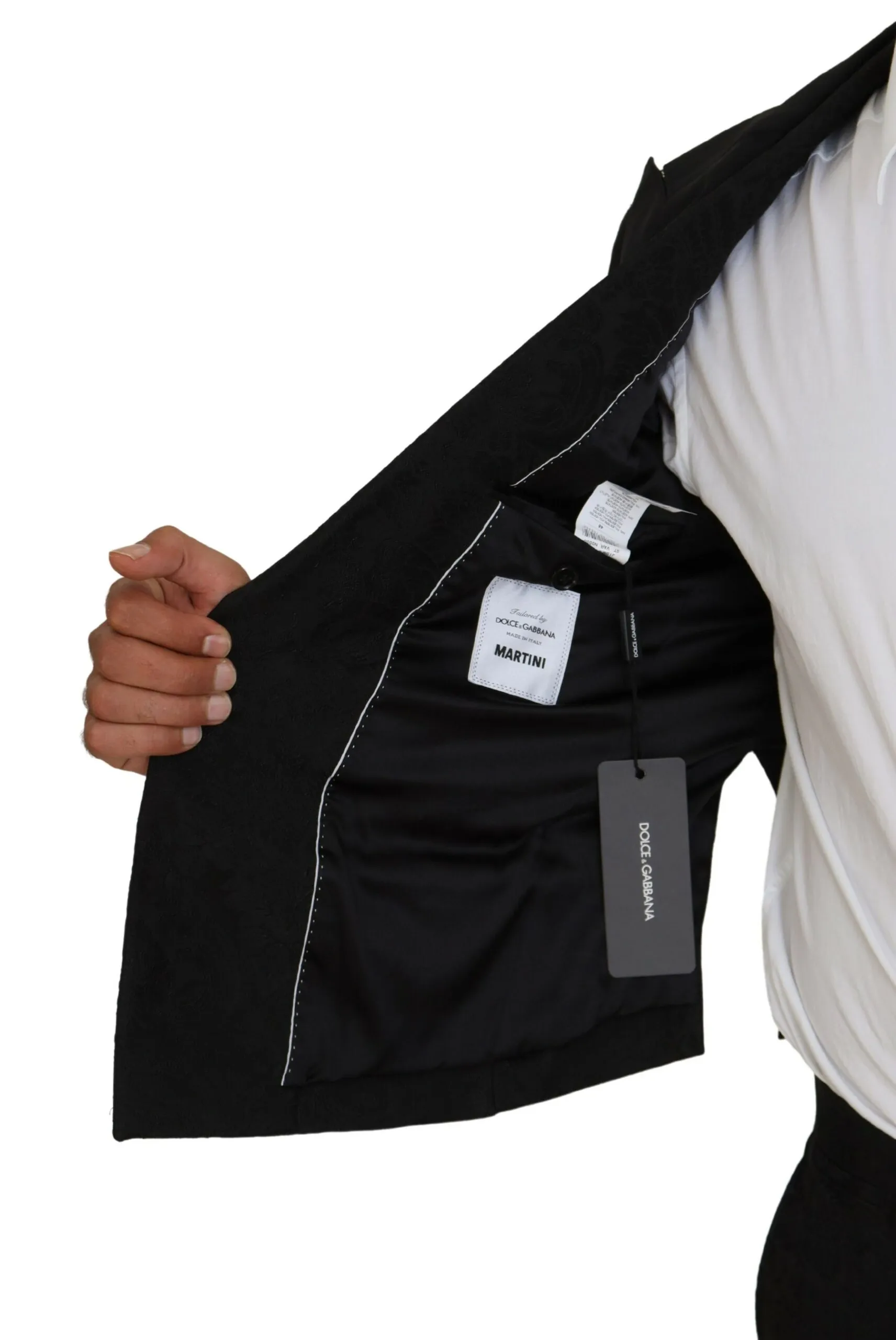 Dolce & Gabbana Men's Elegant Black Martini Suit for the Modern Man