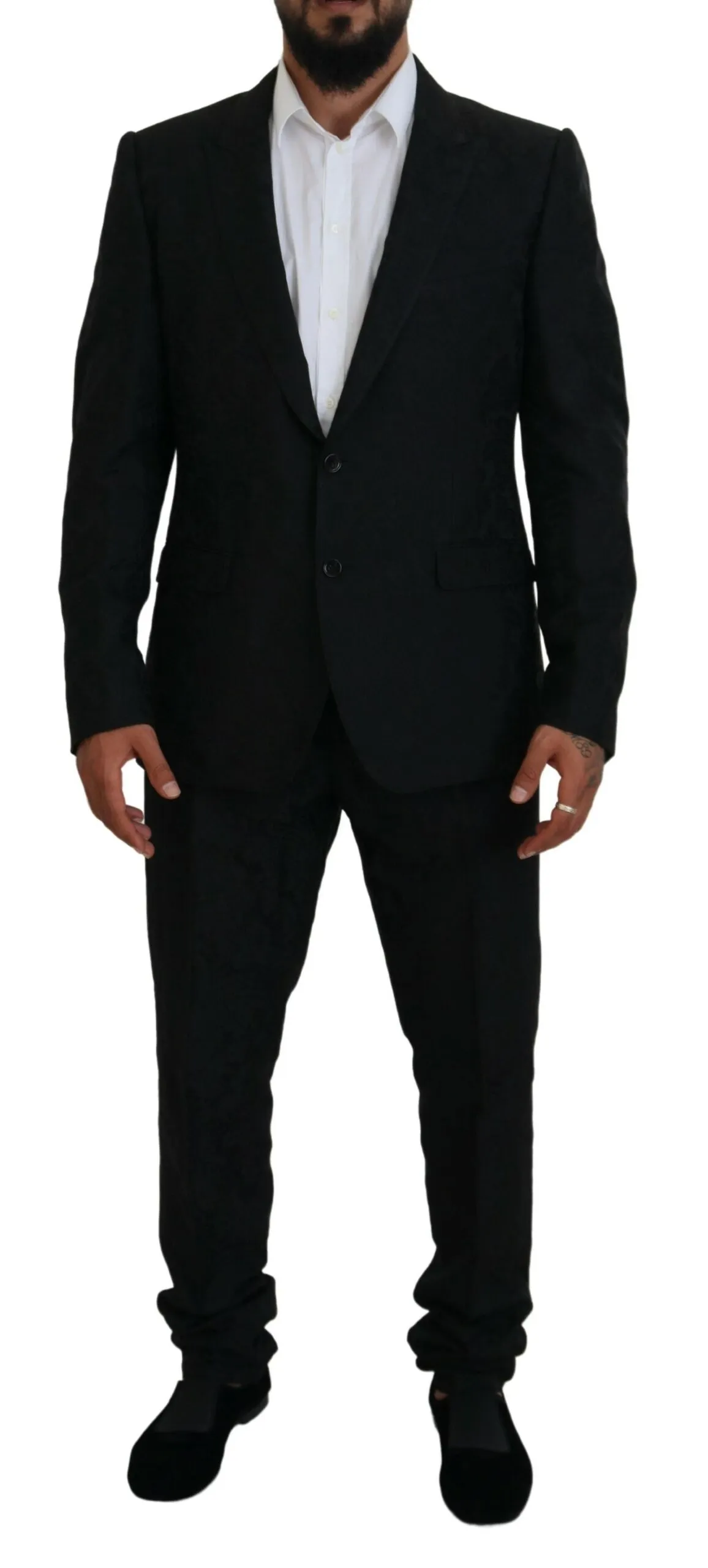 Dolce & Gabbana Men's Black Martini Slim Fit Designer Suit