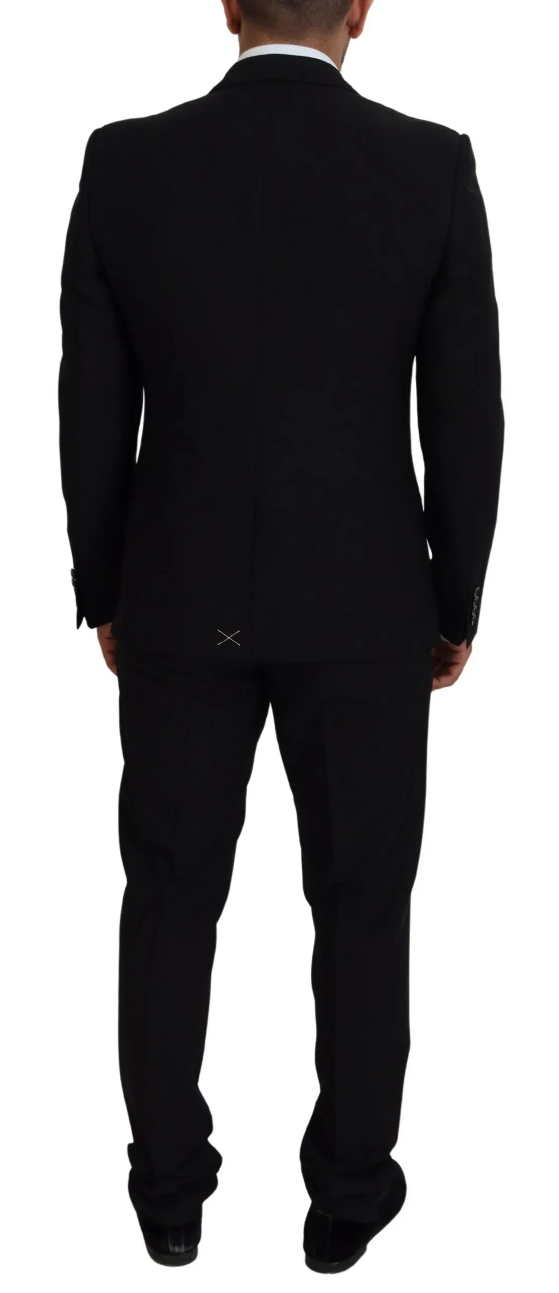 Dolce & Gabbana Men's Elegant Black Martini 3-Piece Wool Suit