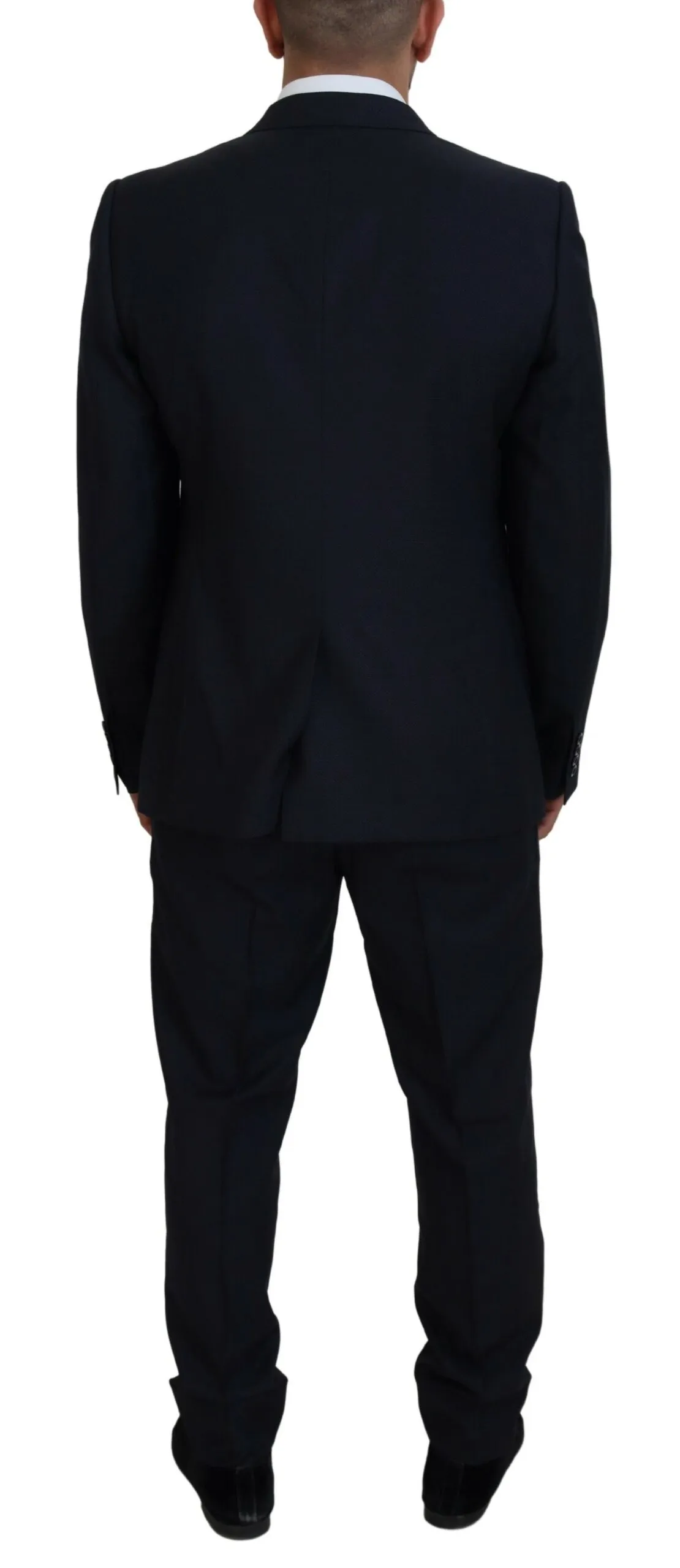 Dolce & Gabbana Men's Elegant Blue Martini Wool-Silk Blend Suit