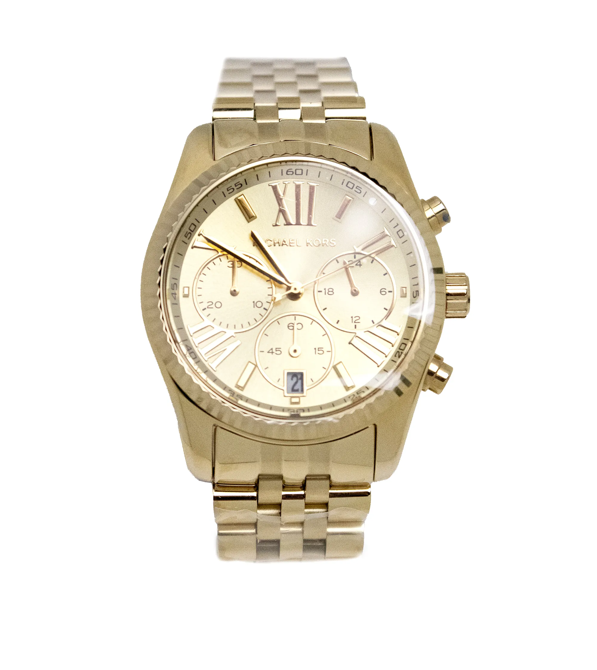 Michael Kors Unisex Lexington Chronograph Gold Toned Stainless Steel Watch MK5556