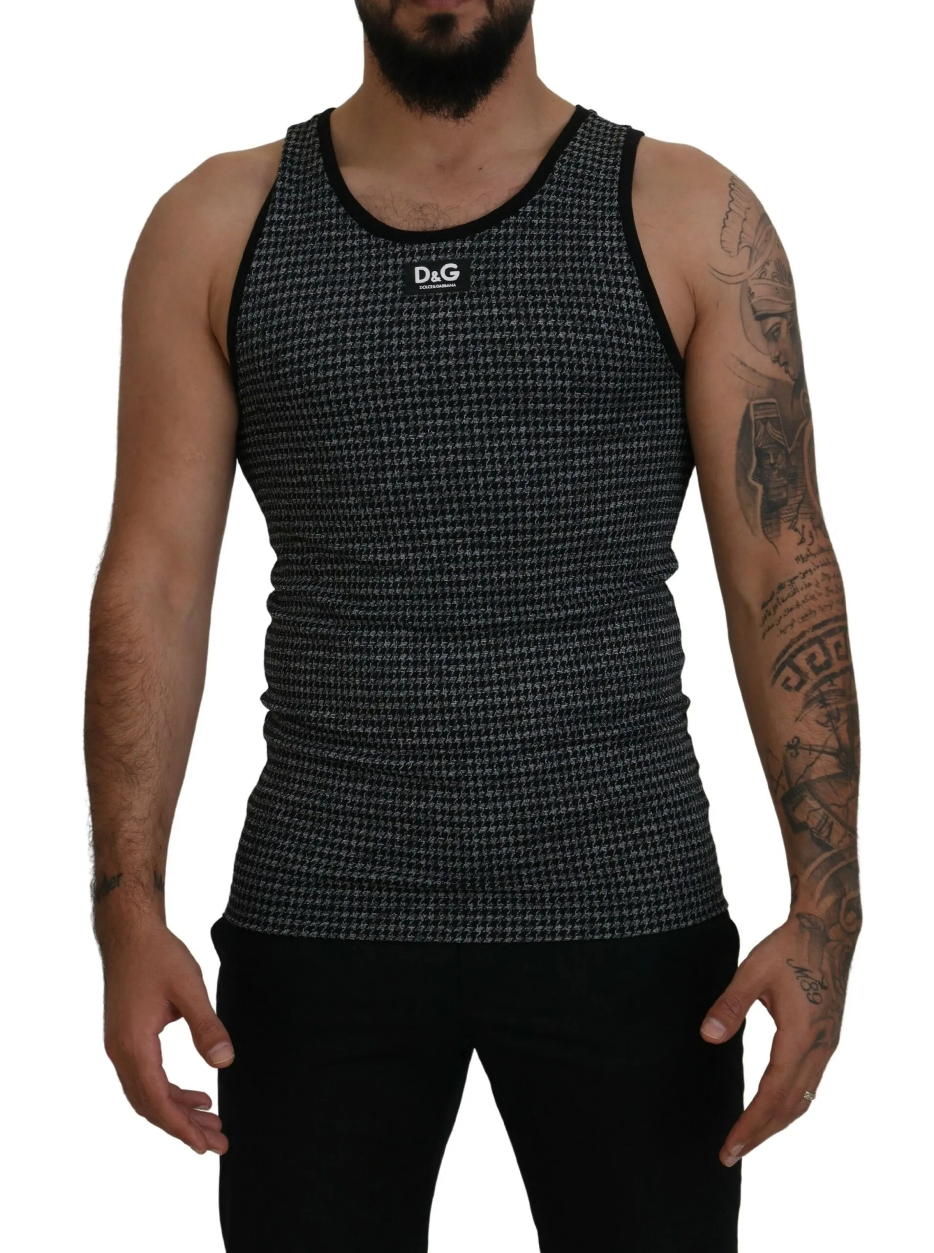 Dolce & Gabbana Men's Elegant Sleeveless Plaid Tank Top