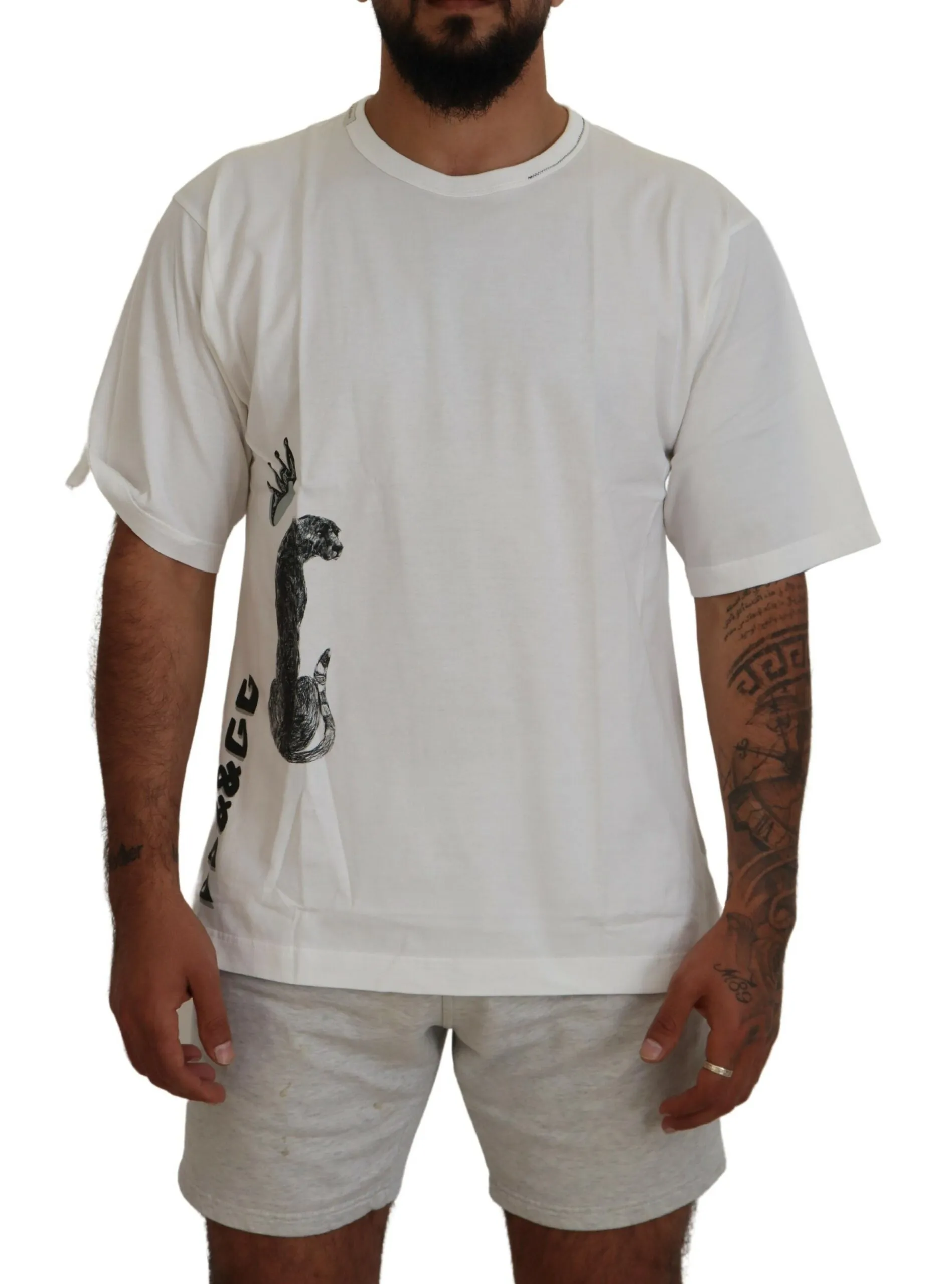 Dolce & Gabbana Men's Elegant Crew Neck Cotton Tee