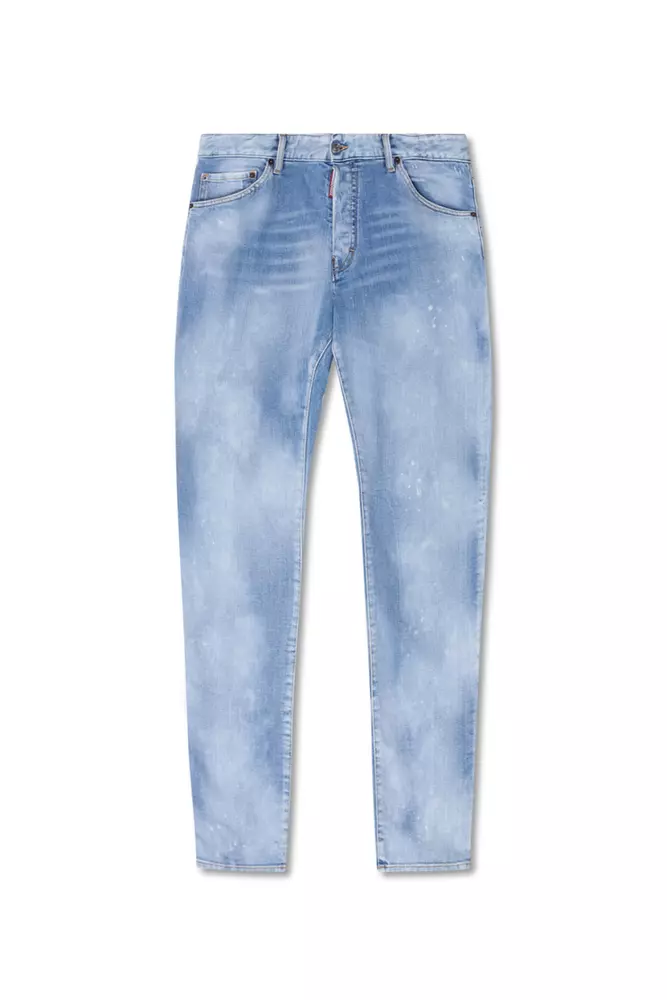 Dsquared² Men's Cool Guy Light Blue Splatter Jeans