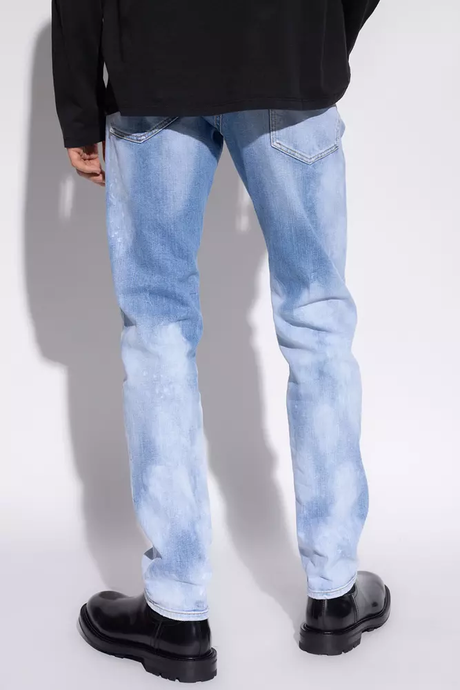 Dsquared² Men's Cool Guy Light Blue Splatter Jeans