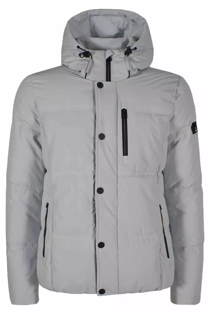 Yes Zee Men's Sleek Quilted Down Jacket with Hood