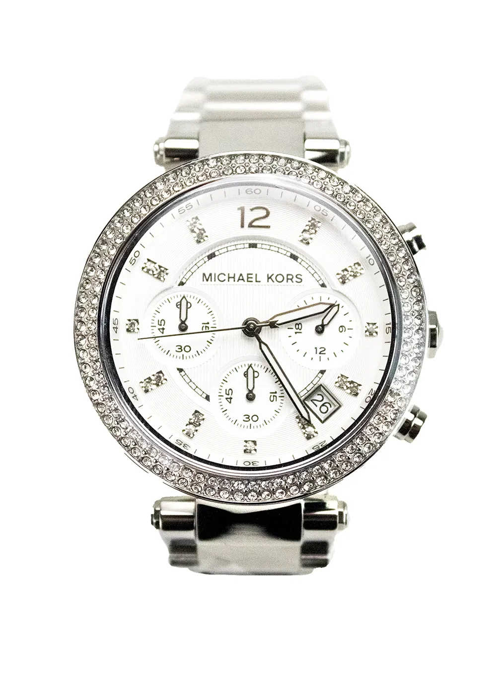 Michael Kors Women's Parker Chronograph Silver-Tone Stainless Steel Watch MK5353