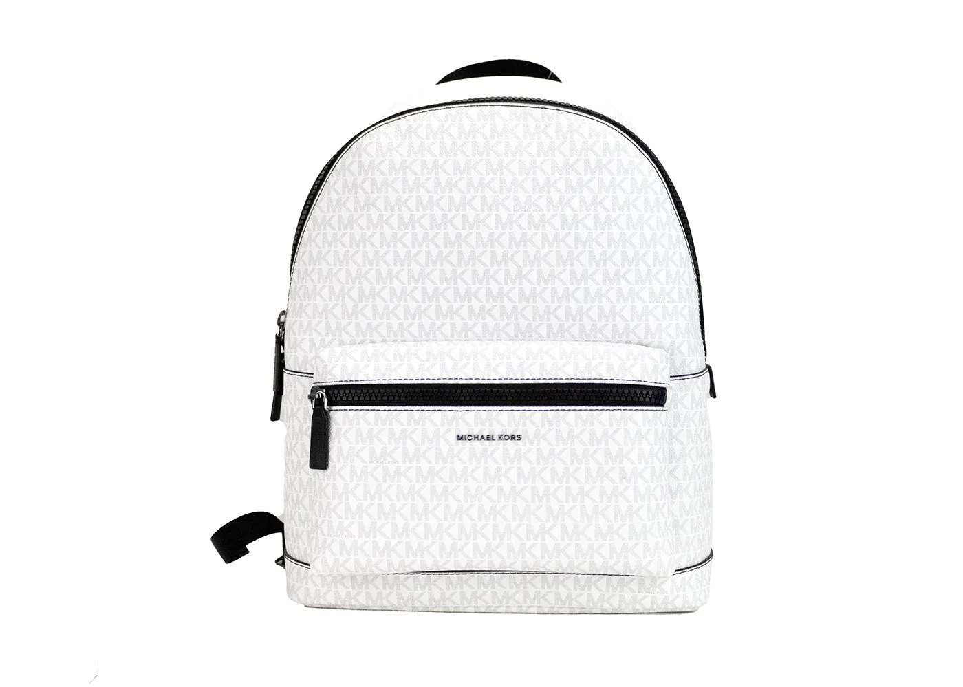 Michael Kors Women's Cooper Large Bright White Signature PVC Shoulder Backpack Bookbag