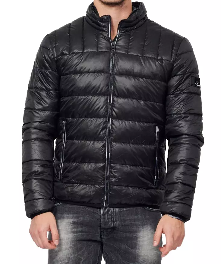 Yes Zee Men's Sleek Camouflage-Lined Quilted Jacket