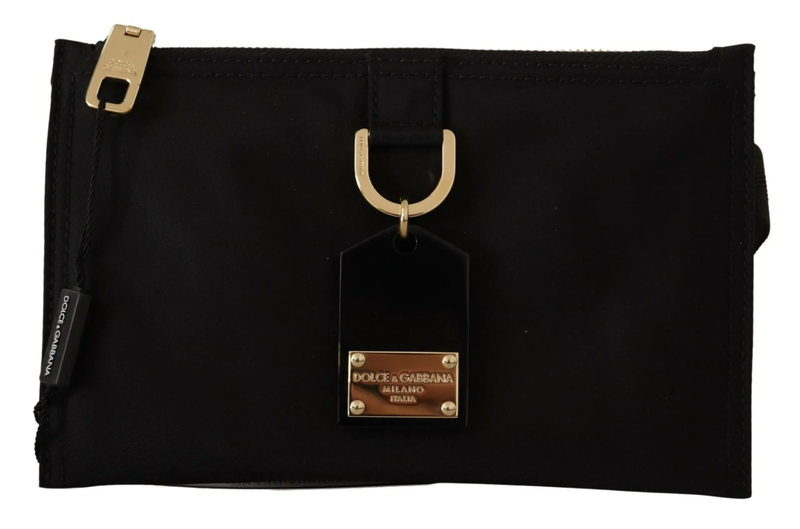 Dolce & Gabbana Men's Elegant Black Waist Fanny Pack
