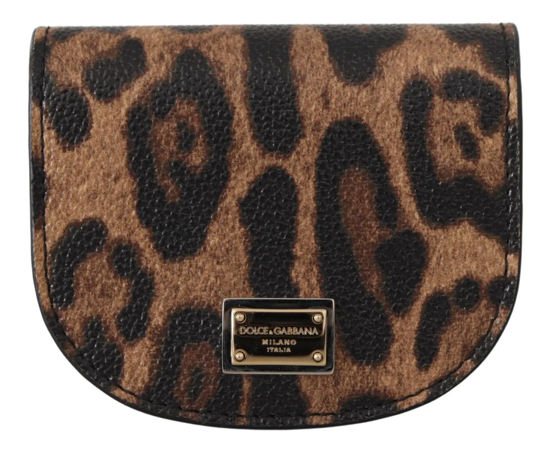 Dolce & Gabbana Women's Elegant Leopard Print Coin Wallet