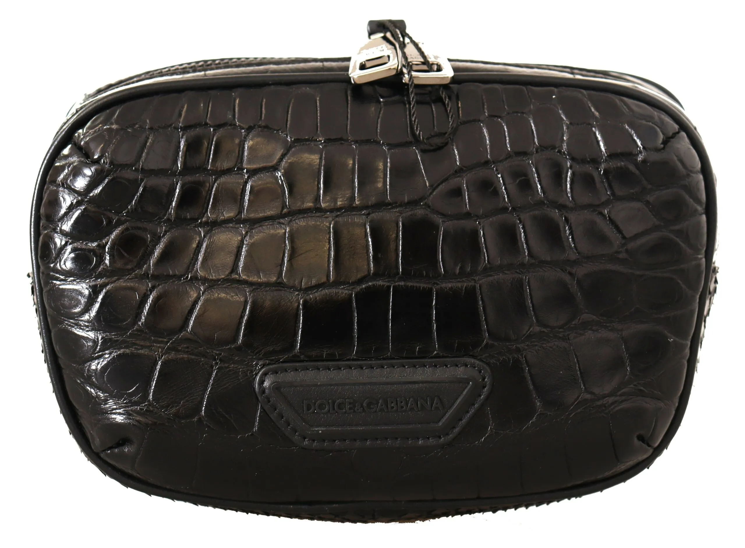 Dolce & Gabbana Men's Elegant Caiman Leather Fanny Waist Pouch