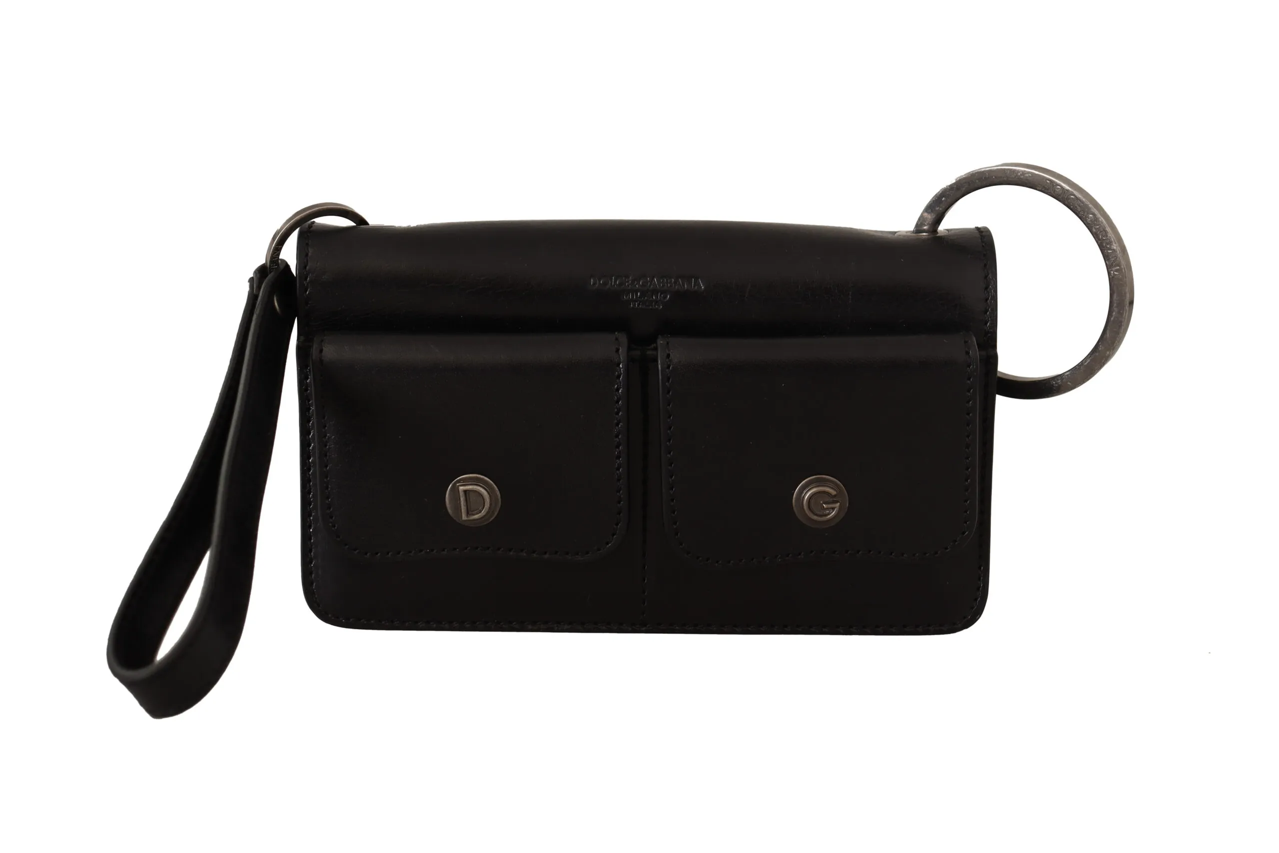 Dolce & Gabbana Men's Elegant Mini Leather Wallet in Timeless Black