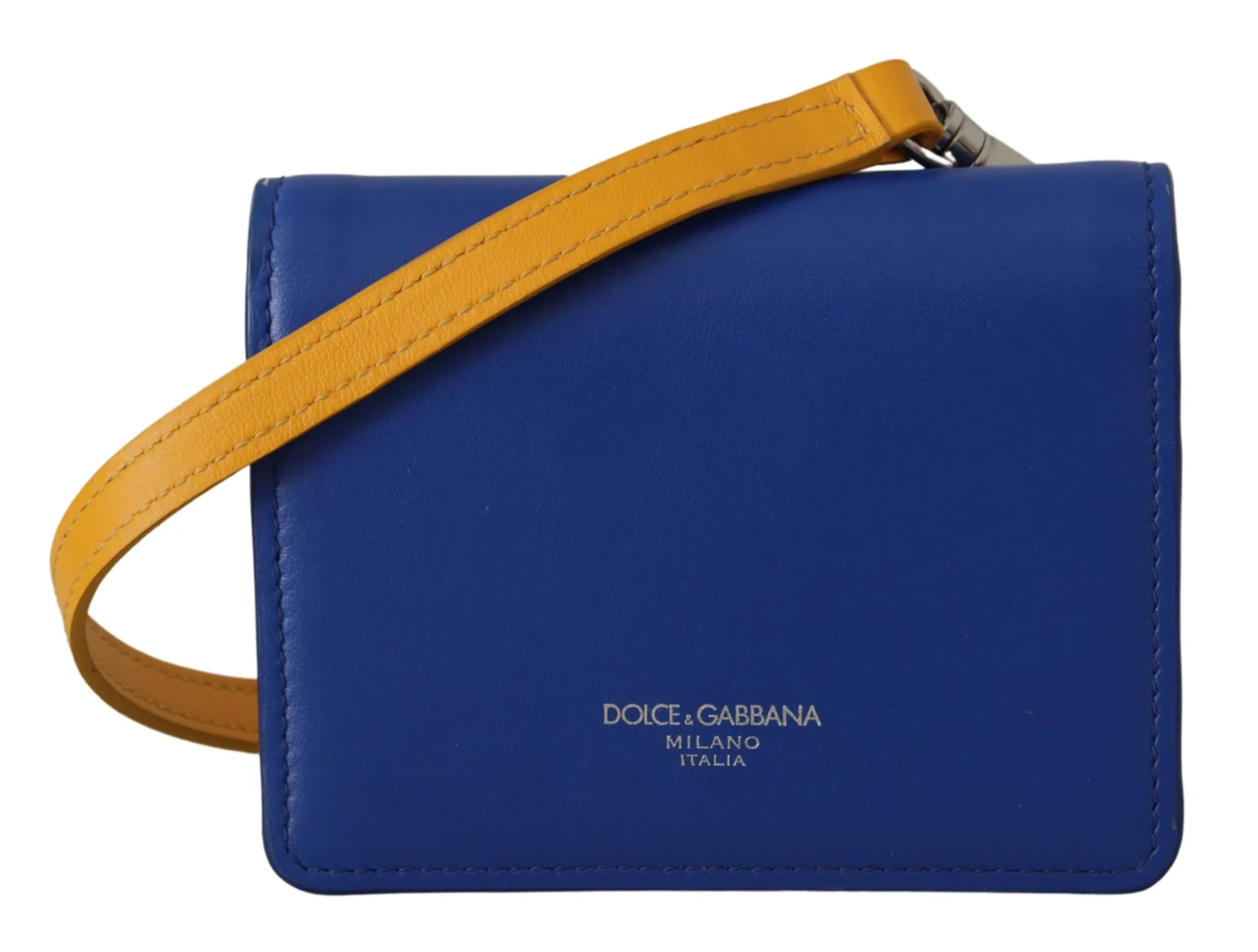 Dolce & Gabbana Men's Elegant Bifold Leather Wallet with Strap