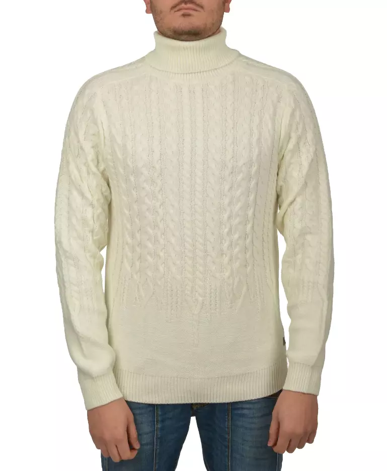 Yes Zee Men's Chic Turtleneck Cable Knit Sweater