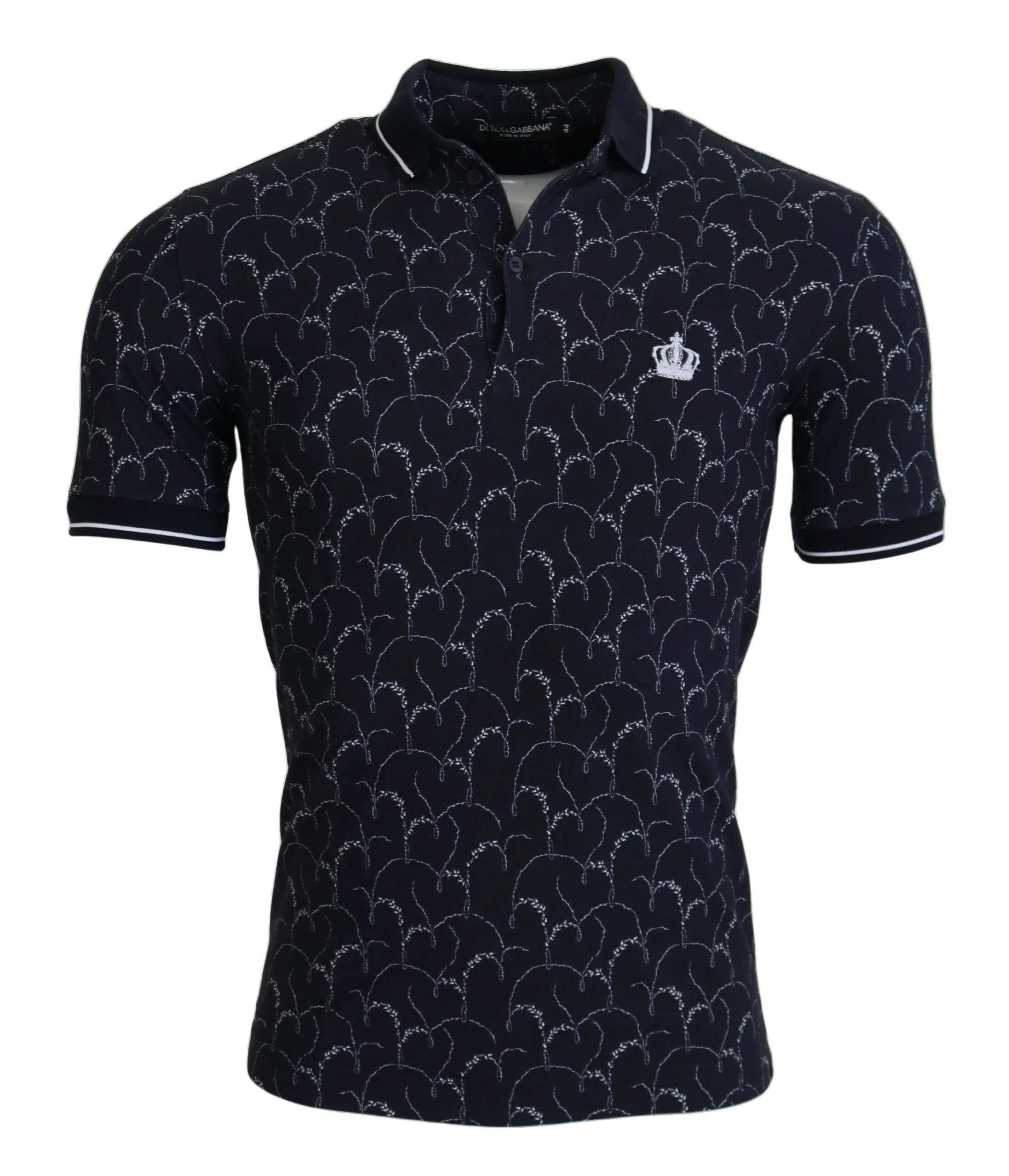 Dolce & Gabbana Men's Regal Blue Cotton Polo Tee