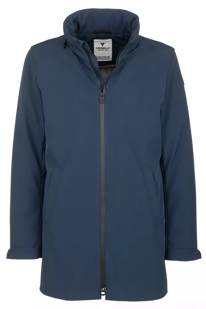 Fred Mello Men's Sleek Men's Technical Fabric Jacket with Hood
