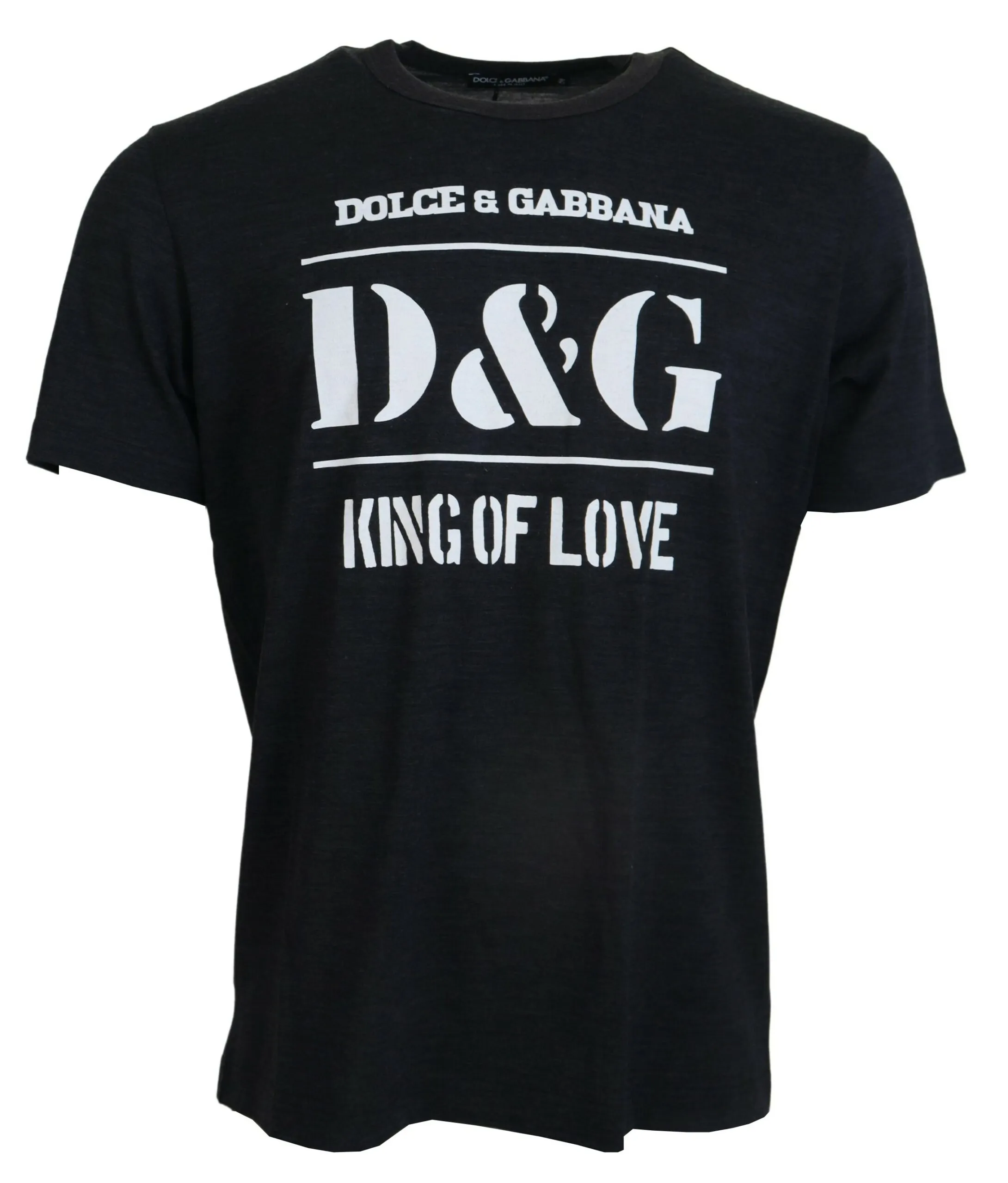 Dolce & Gabbana Men's Elegant Gray Wool Crewneck T-Shirt