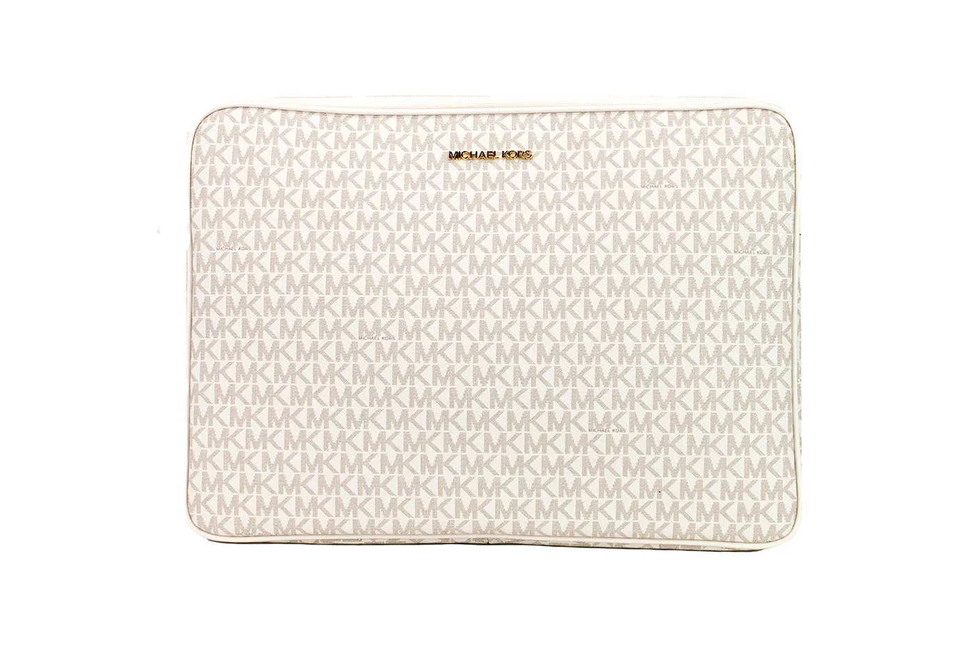 Jet Set Travel Large Light Cream Signature PVC Laptop Computer Case