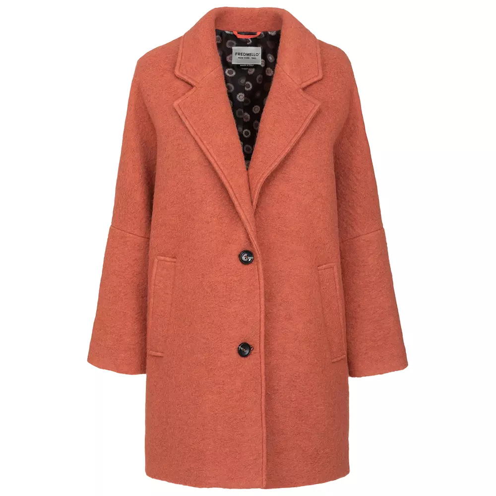 Fred Mello Women's Chic Pink Wool Blend Winter Coat
