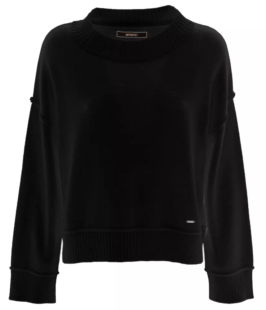 Imperfect Women's Elegant Crew Neck Wool Blend Sweater