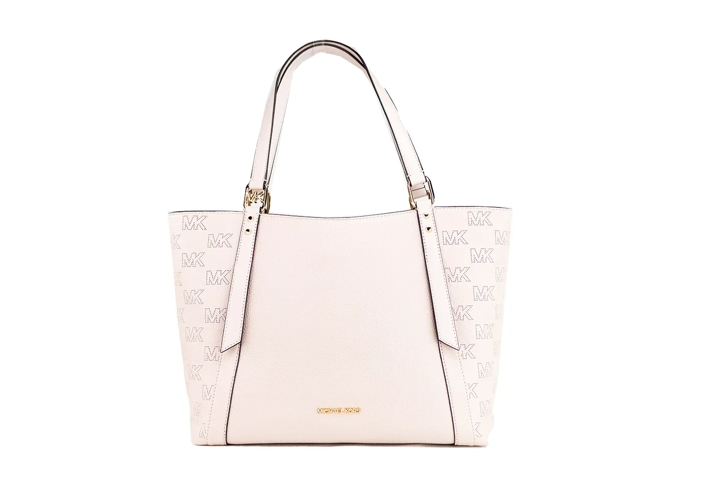Michael Kors Women's Arlo Large Powder Blush Leather Shoulder Tomb Grab Tote Purse Bag