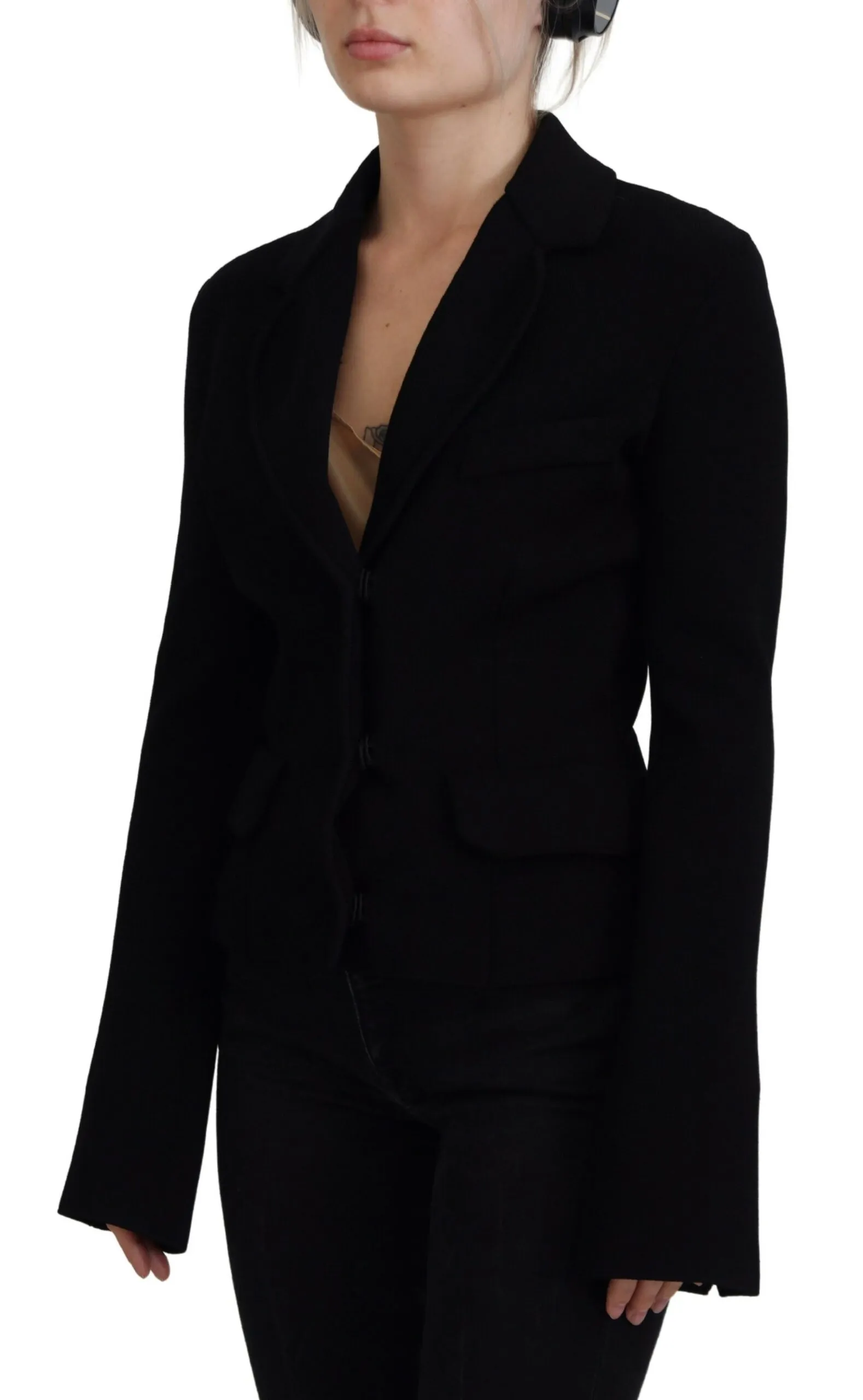 Dolce & Gabbana Women's Elegant Black Long Sleeve Jacket
