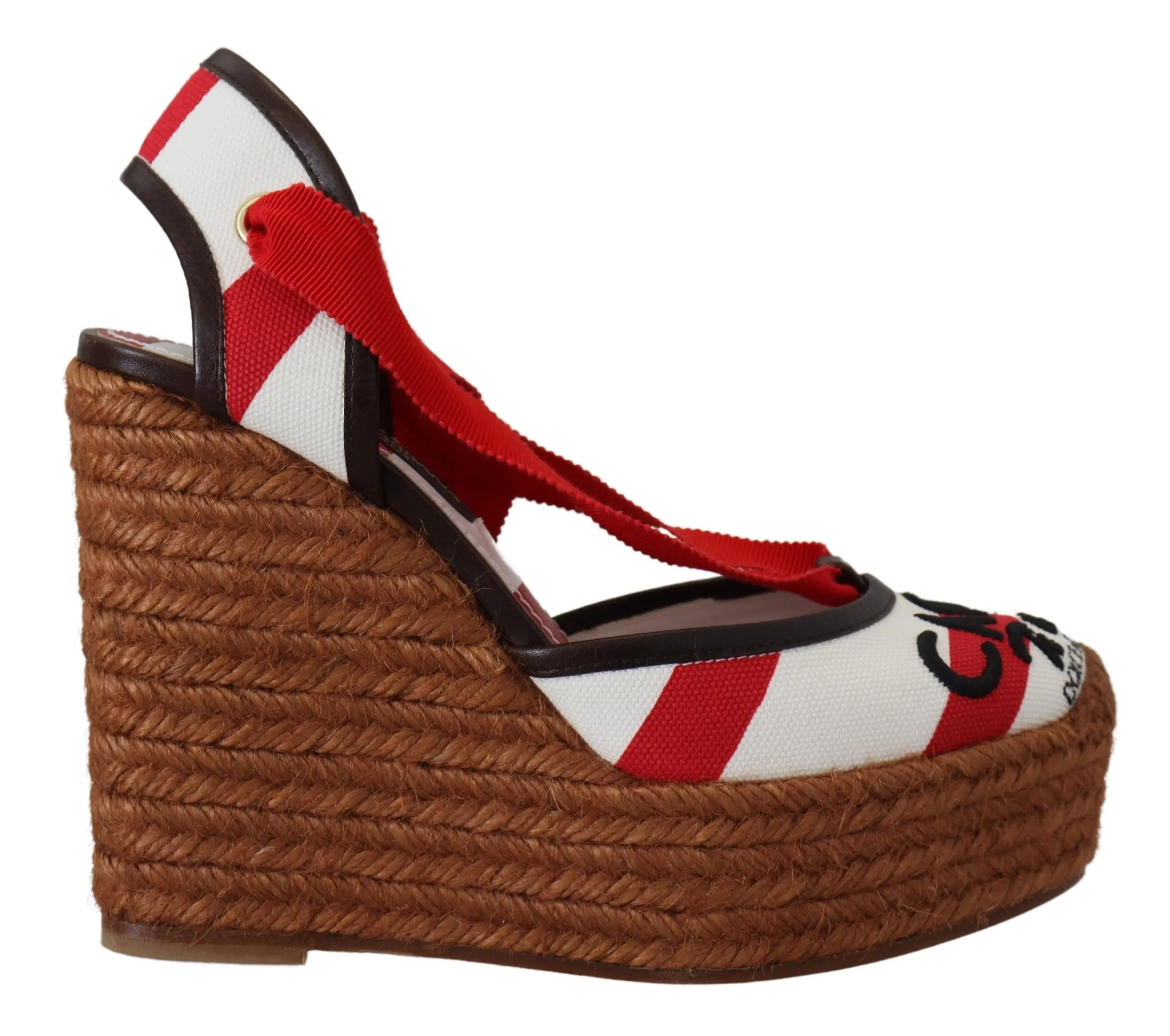 Dolce & Gabbana Women's Multicolor Lace-Up Wedge Sandals
