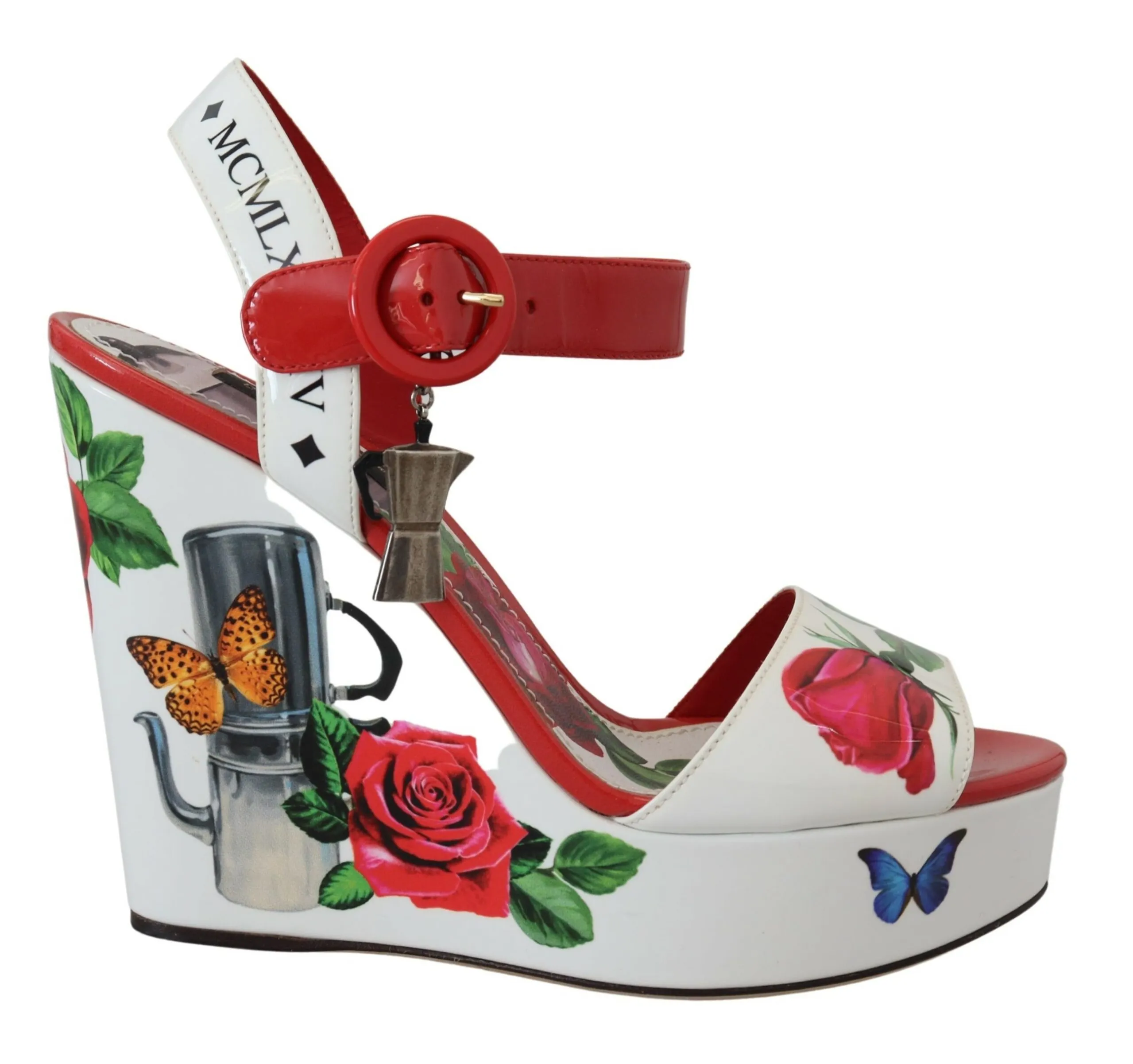 Dolce & Gabbana Women's Multicolor Leather Wedge Sandals