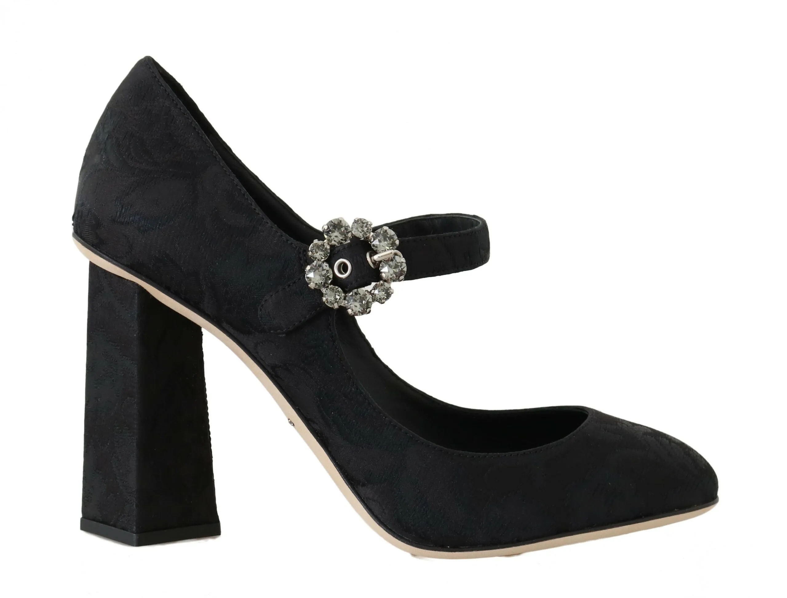 Dolce & Gabbana Women's Elegant Black Crystal Brocade Pumps