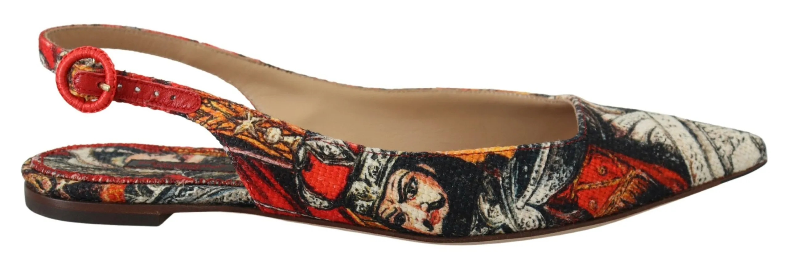 Dolce & Gabbana Women's Chic Multicolor Flat Slingbacks