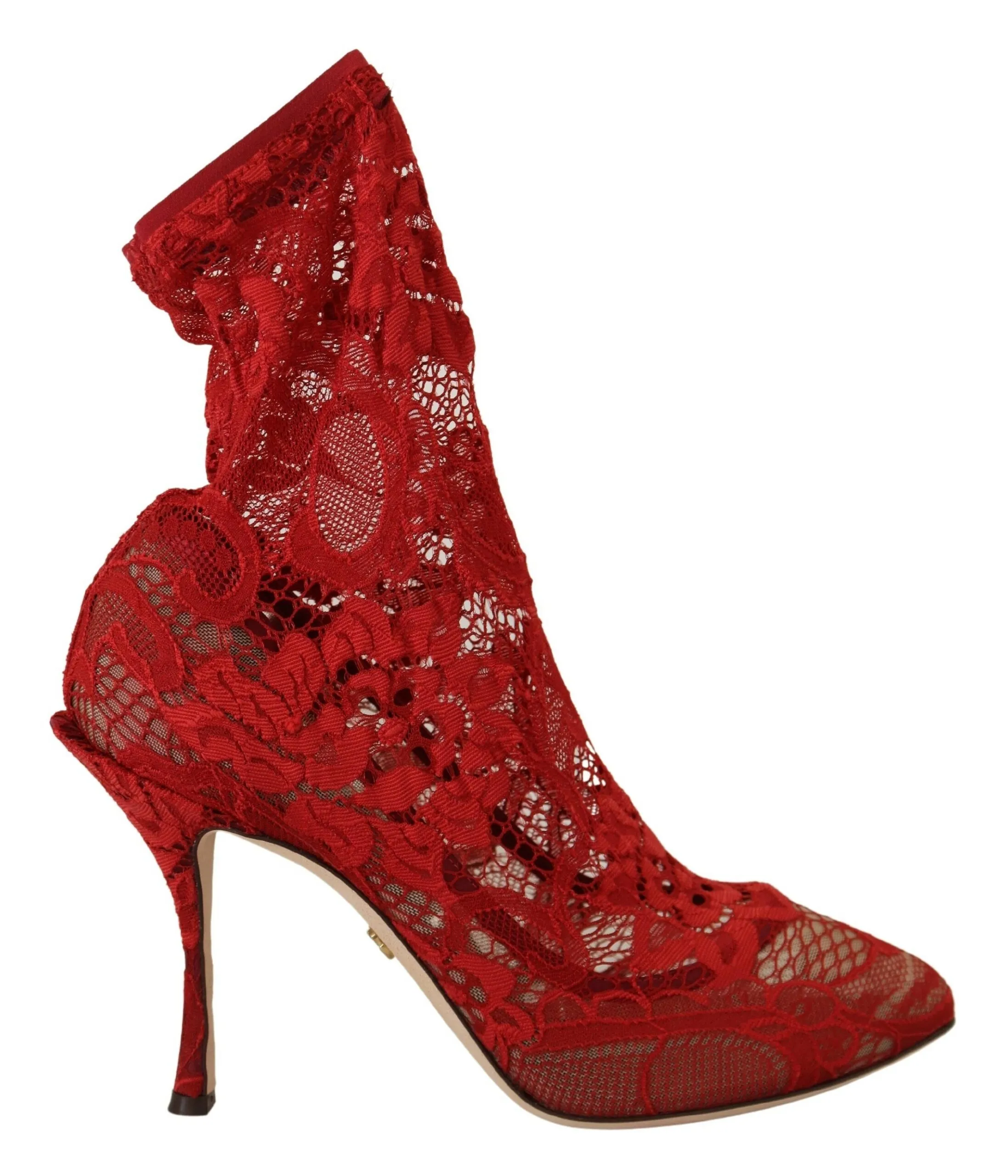 Dolce & Gabbana Women's Radiant Red Lace Taormina High Heels