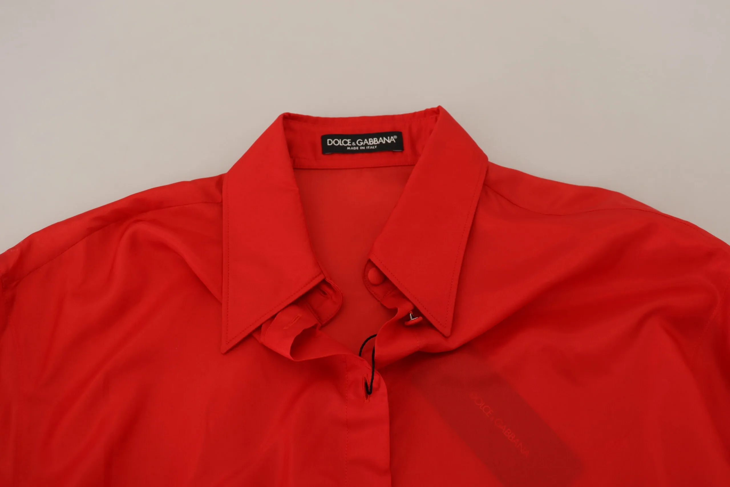 Dolce & Gabbana Women's Elegant Silk Collared Long Sleeve Polo Top