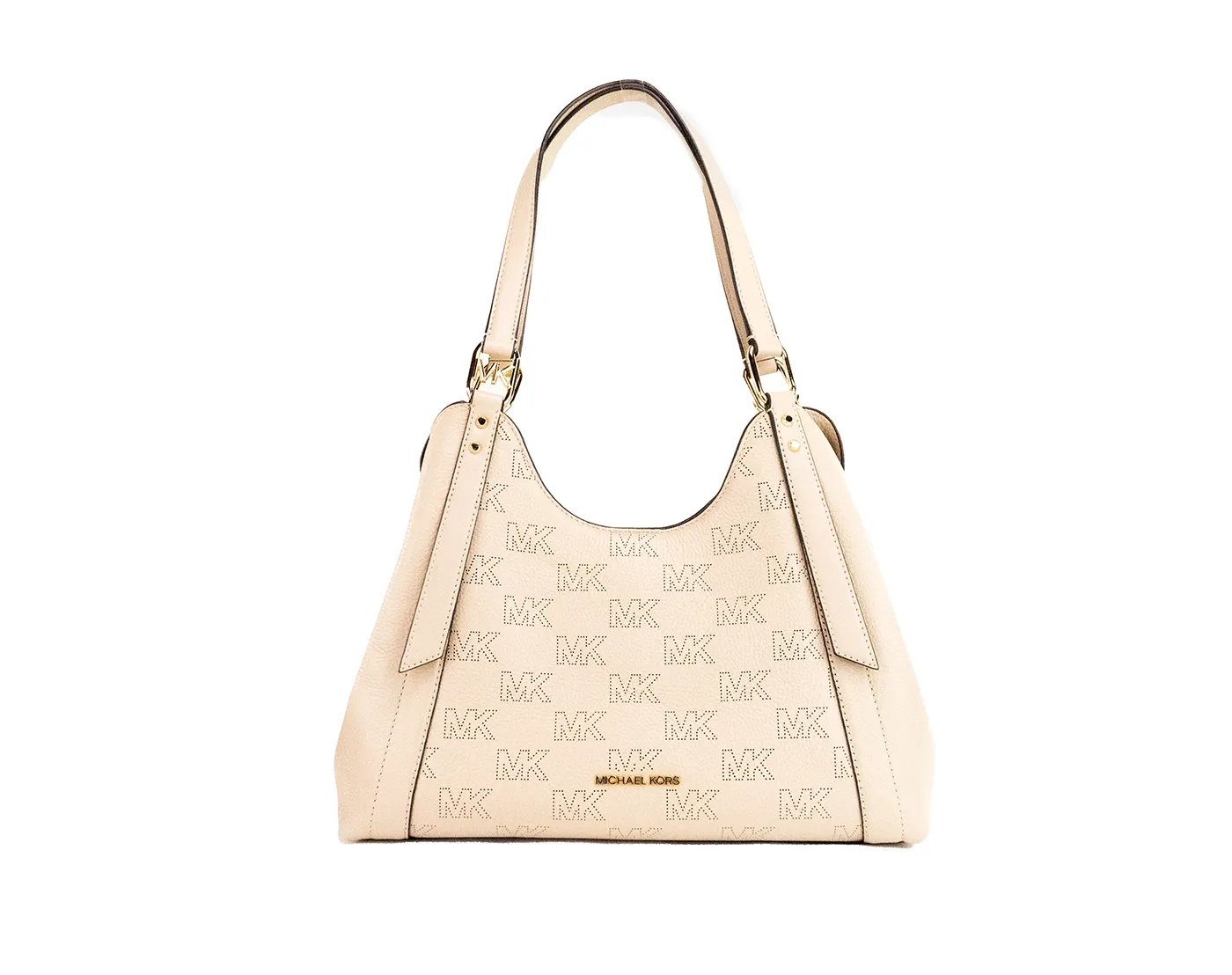 Michael Kors Women's Arlo Large Buff Pebble Leather Zip Shoulder Bag Satchel Purse