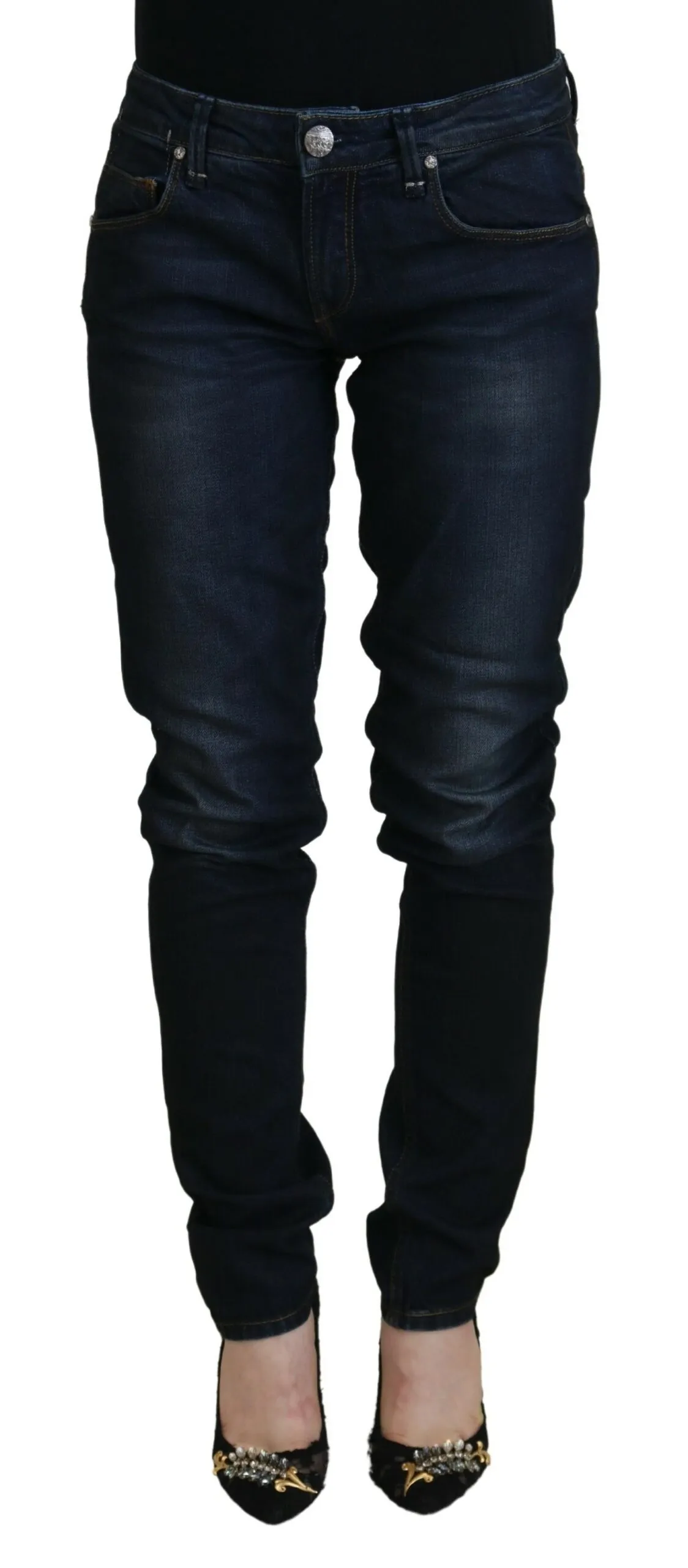 Acht Women's Chic Low Waist Denim Skinny Jeans