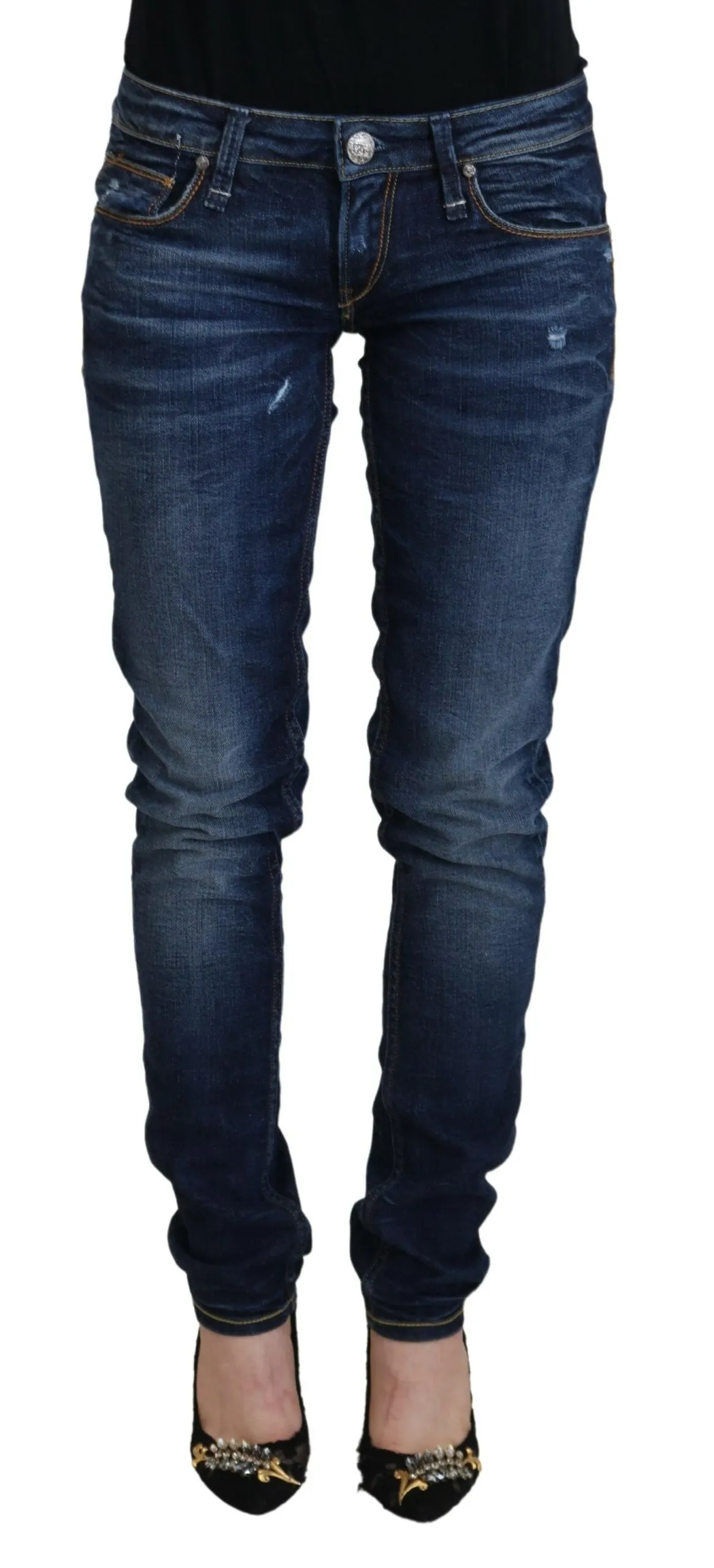 Acht Women's Chic Low Waist Designer Skinny Jeans
