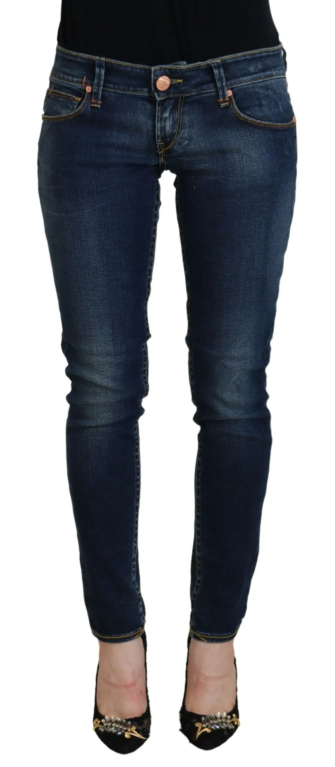 Acht Women's Chic Low Waist Skinny Denim