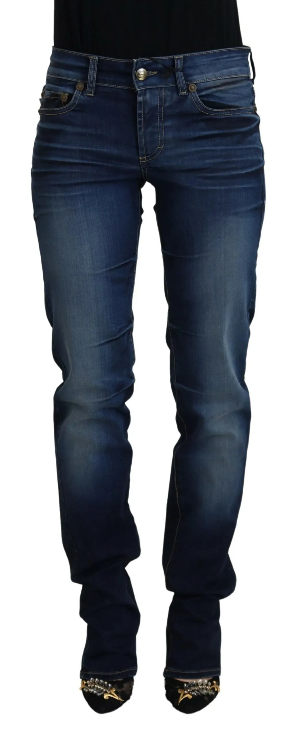 Just Cavalli Women's Chic Low Waist Denim Pants in Blue