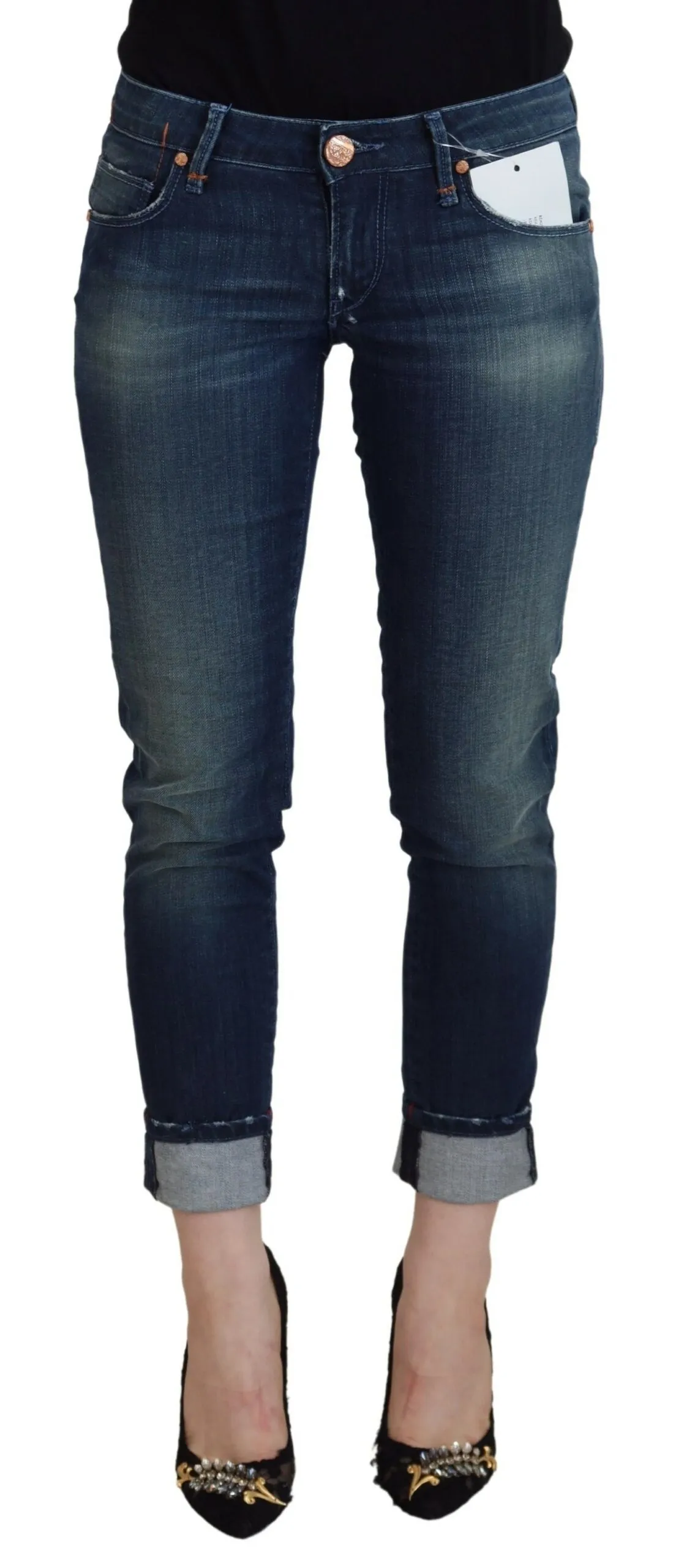 Acht Women's Chic Low Waist Slim Fit Jeans