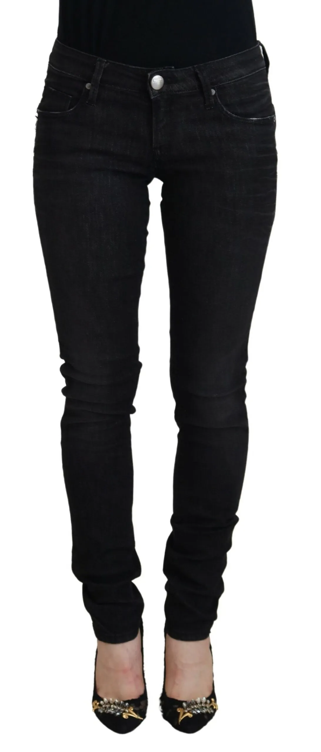 Acht Women's Chic Low Waist Designer Skinny Jeans