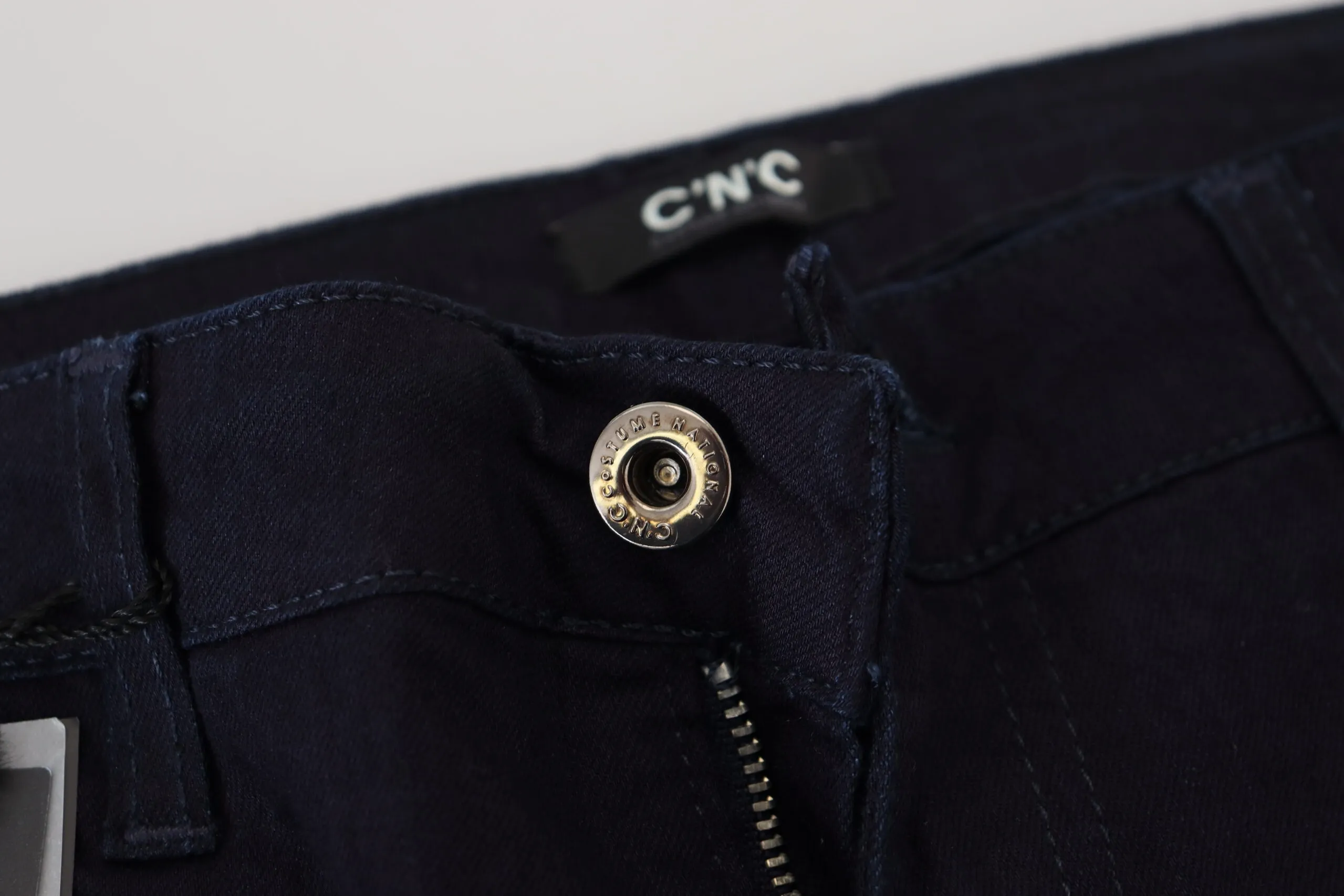 Costume National Women's Chic Black Low Waist Denim Skinny Jeans