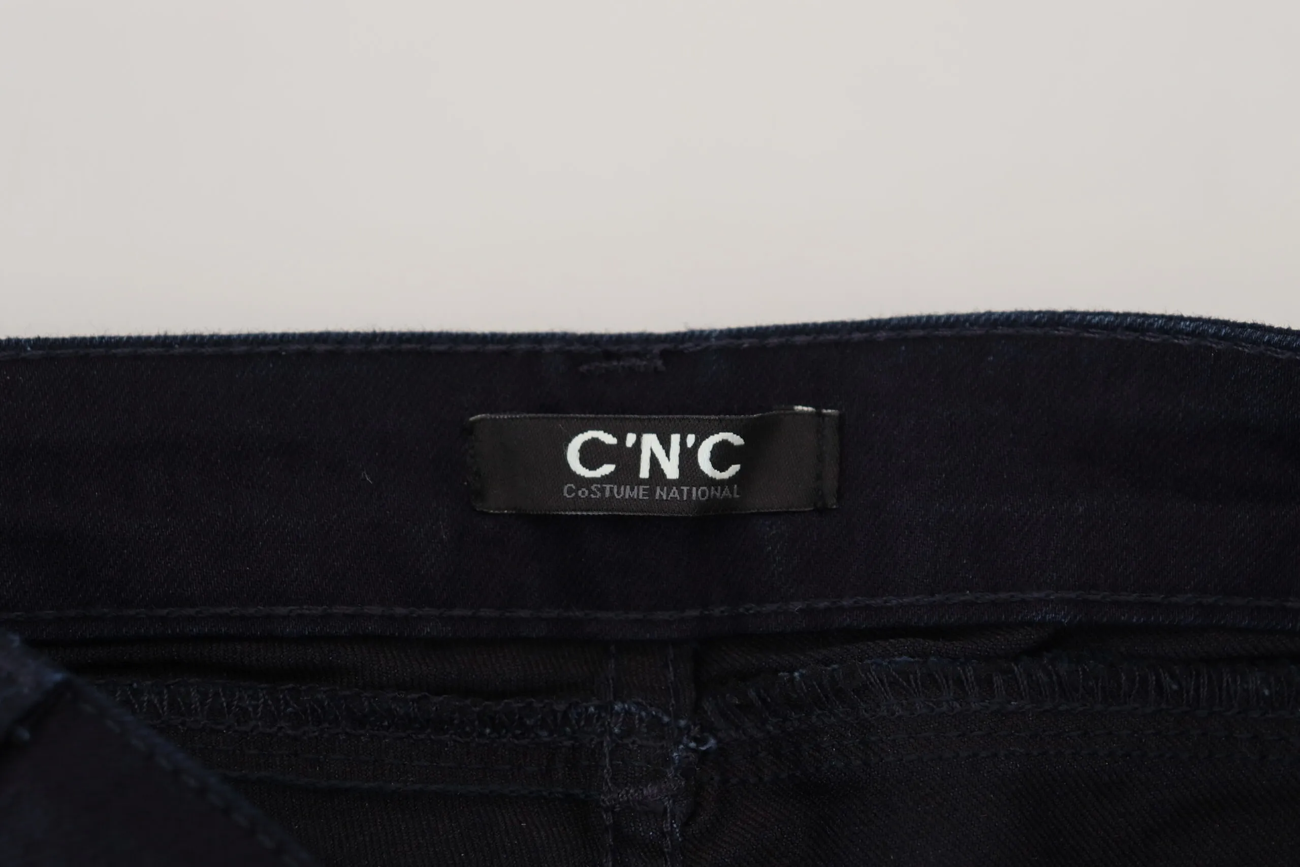Costume National Women's Chic Black Low Waist Denim Skinny Jeans