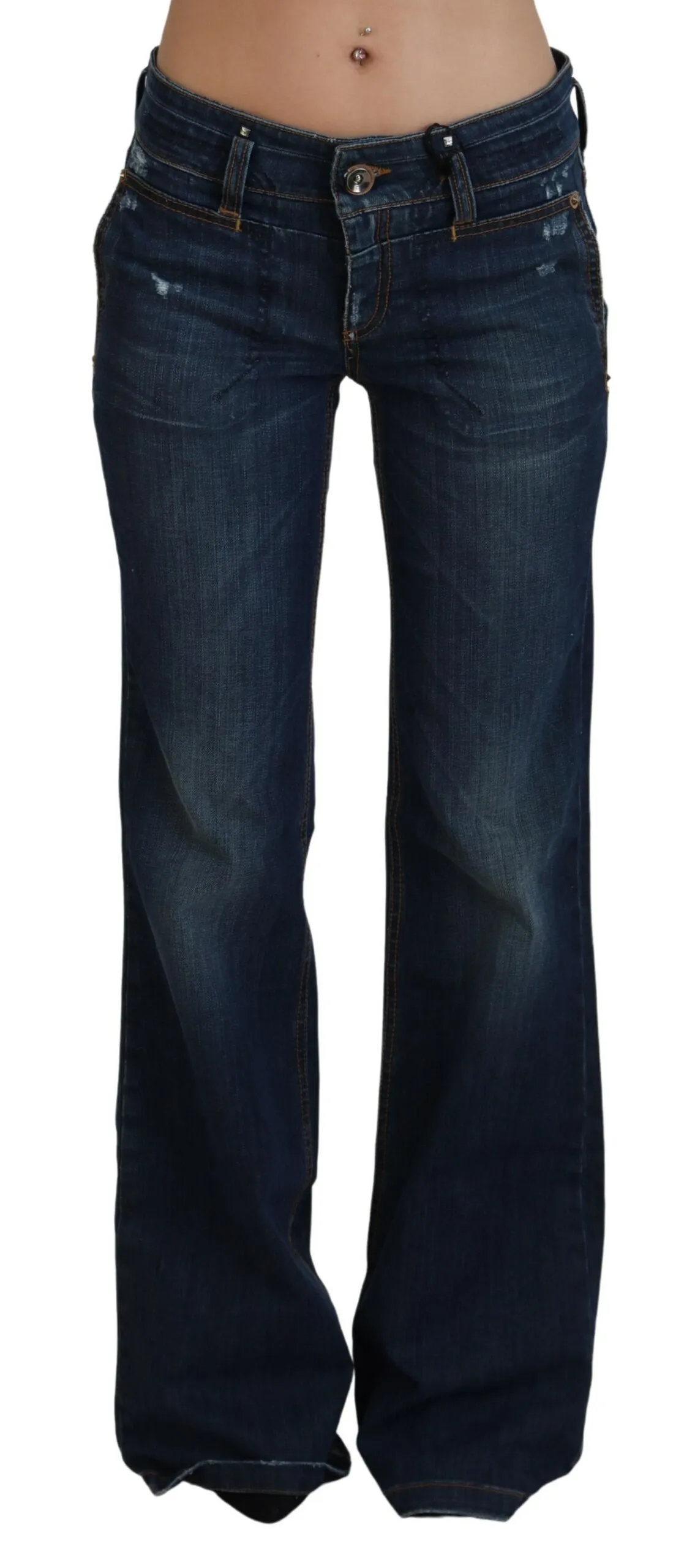 Costume National Women's Chic Flared Low Waist Denim Jeans