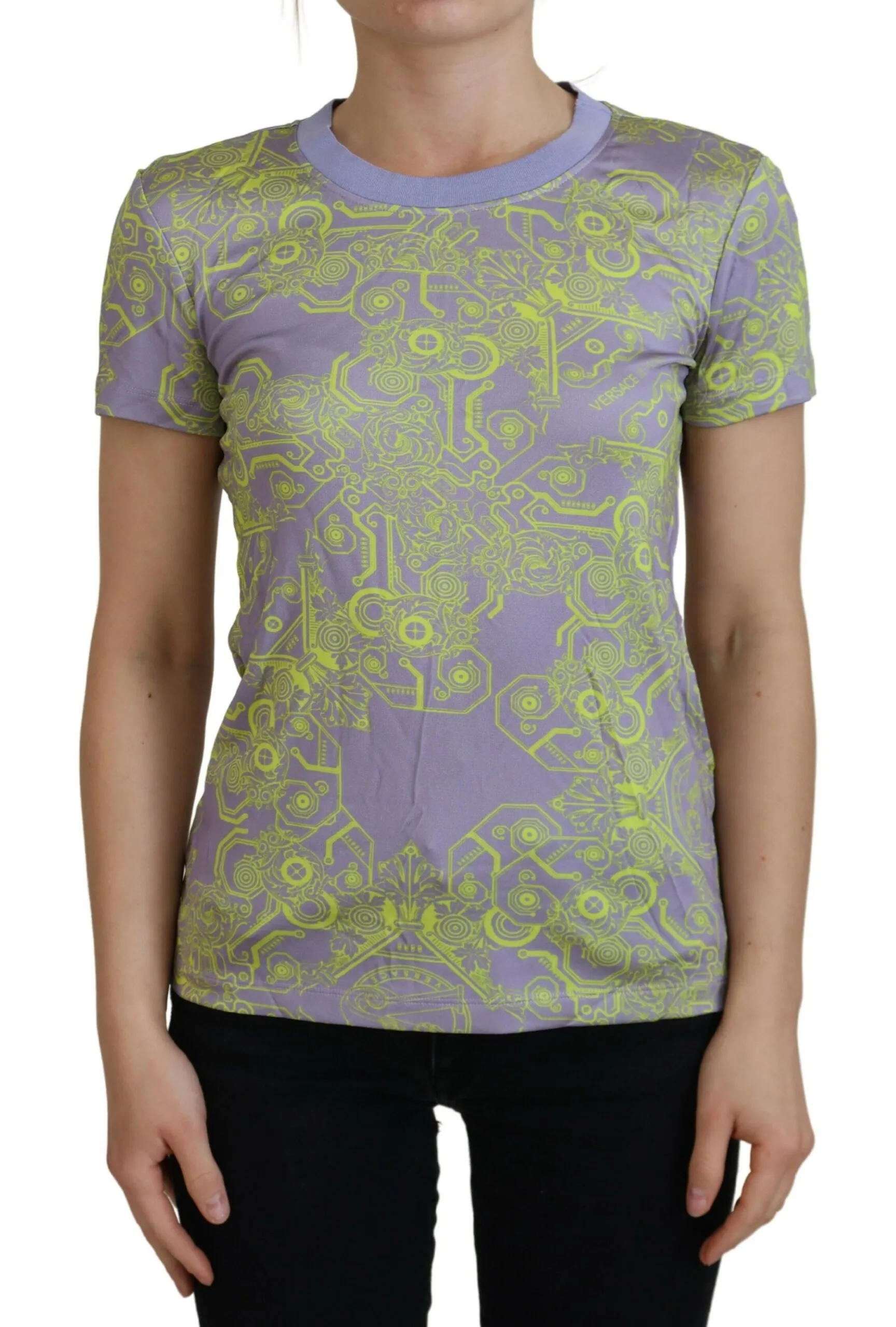 Versace Jeans Women's Glamorous Purple Graphic Tee