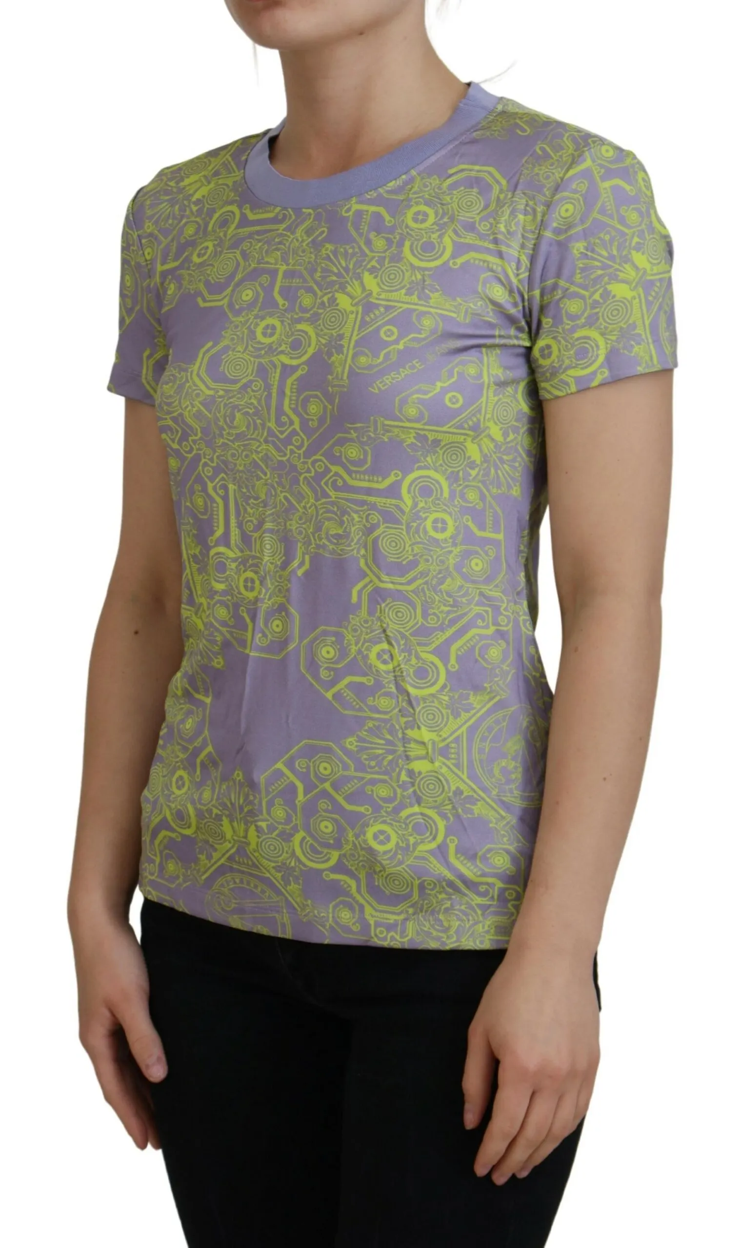 Versace Jeans Women's Glamorous Purple Graphic Tee