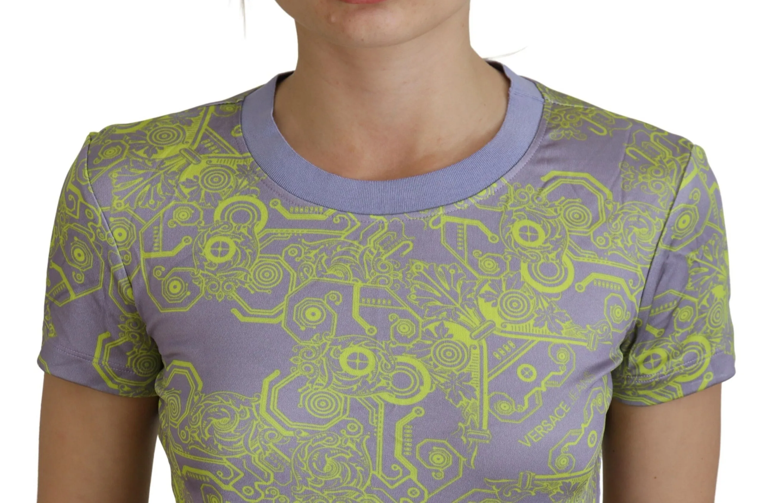 Versace Jeans Women's Glamorous Purple Graphic Tee